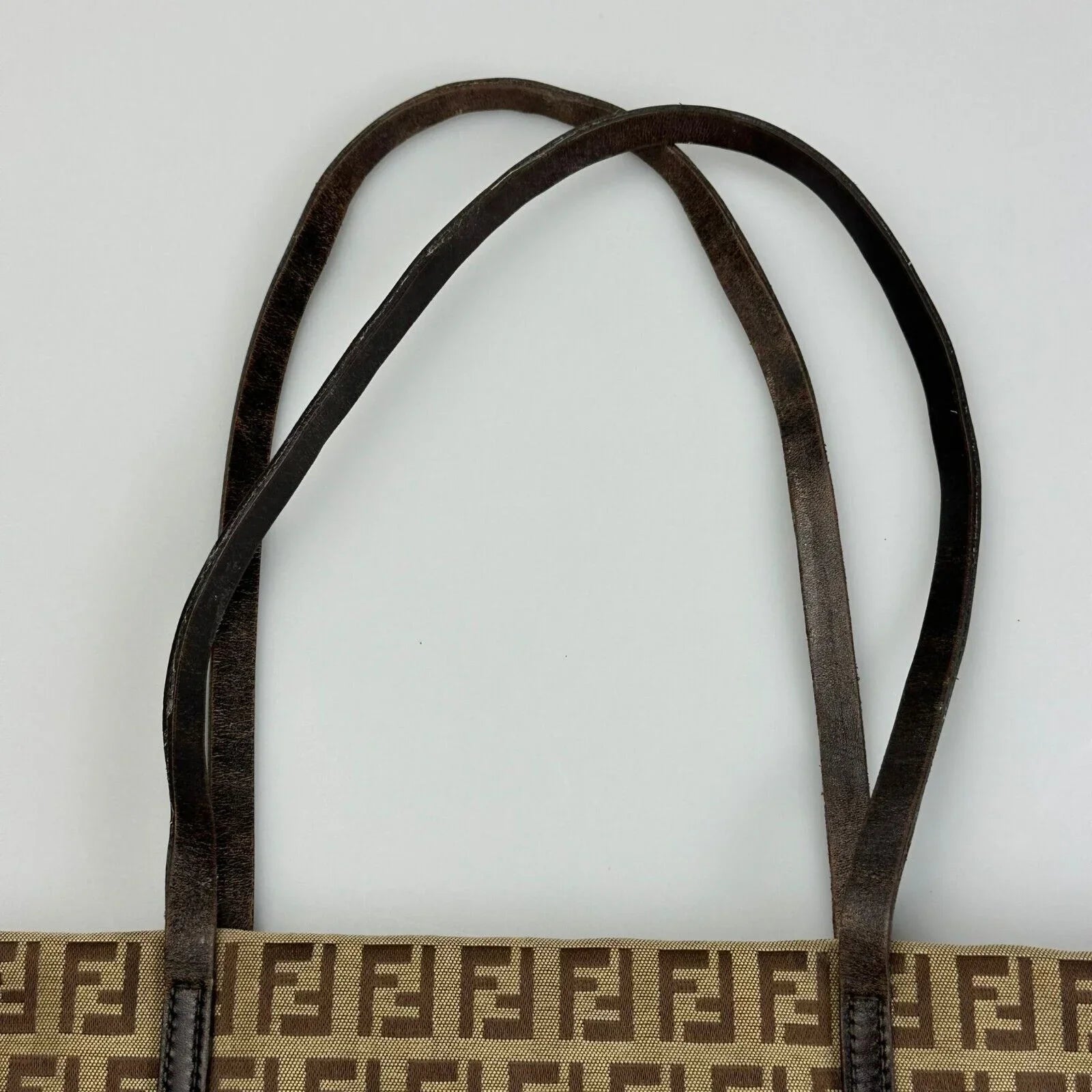Fendi Canvas Zucca Brown Monogram Tote Bag