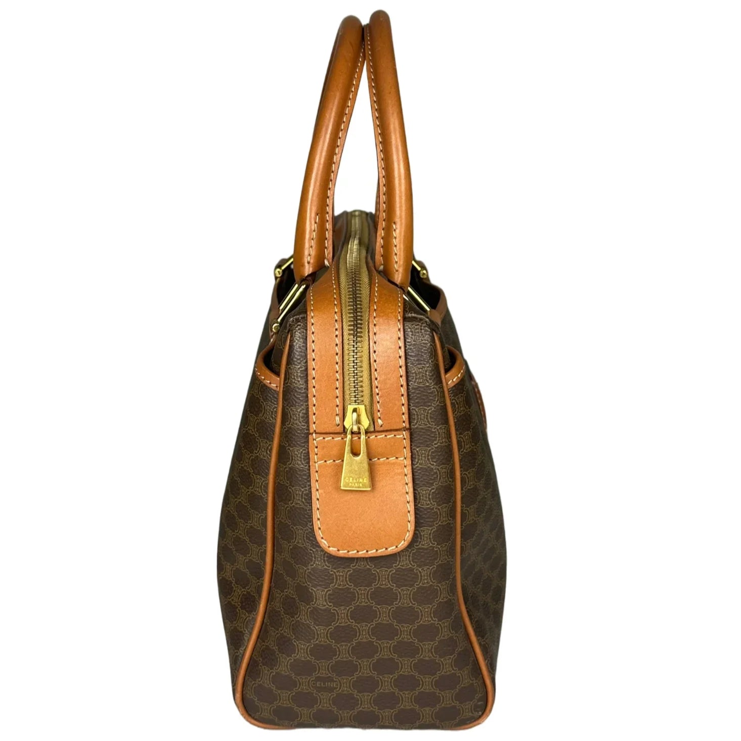 Celine Triomphe Macadam Monogram Mini Boston Bag