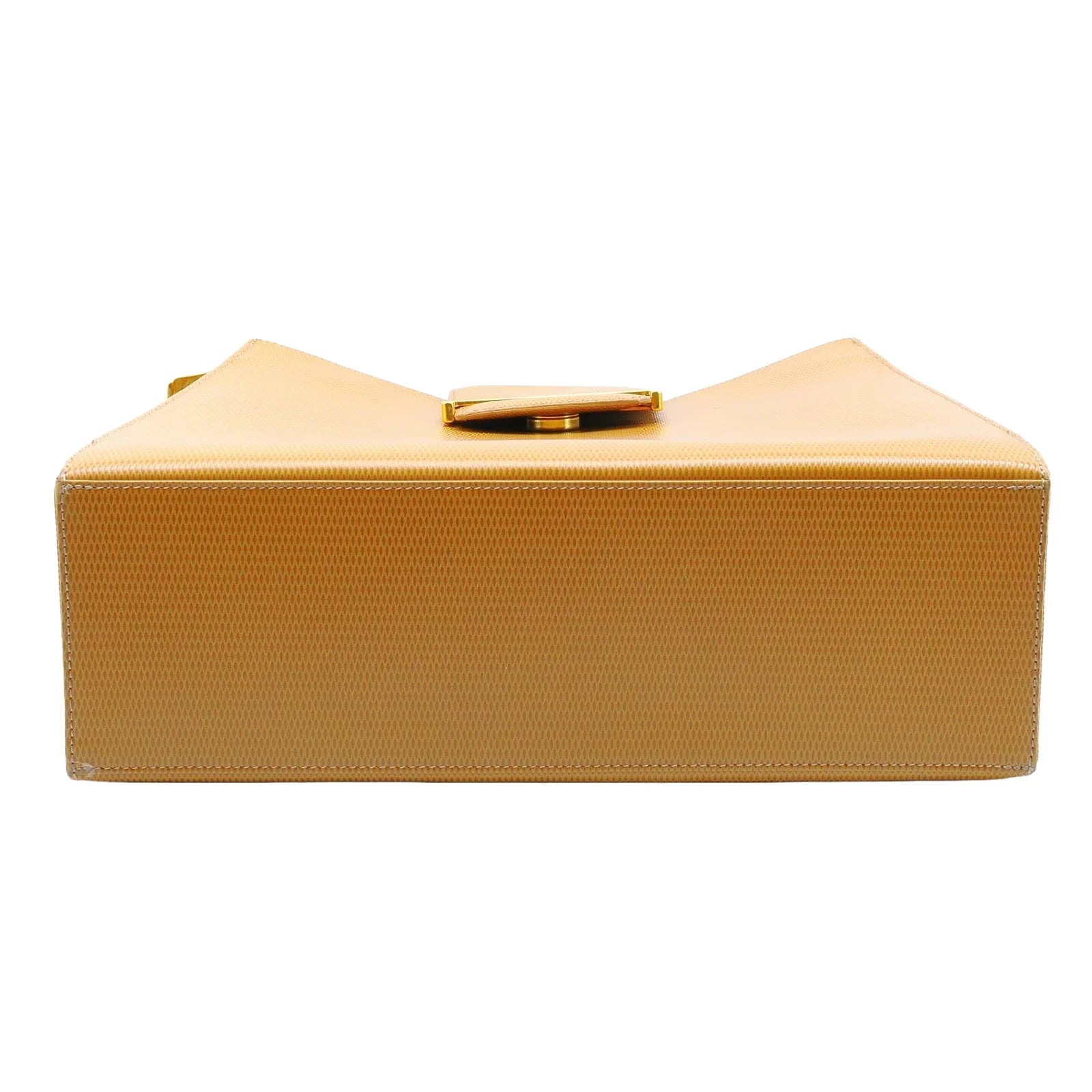 Yves Saint Laurent Lizard Embossed Leather Shoulder Bag Amber