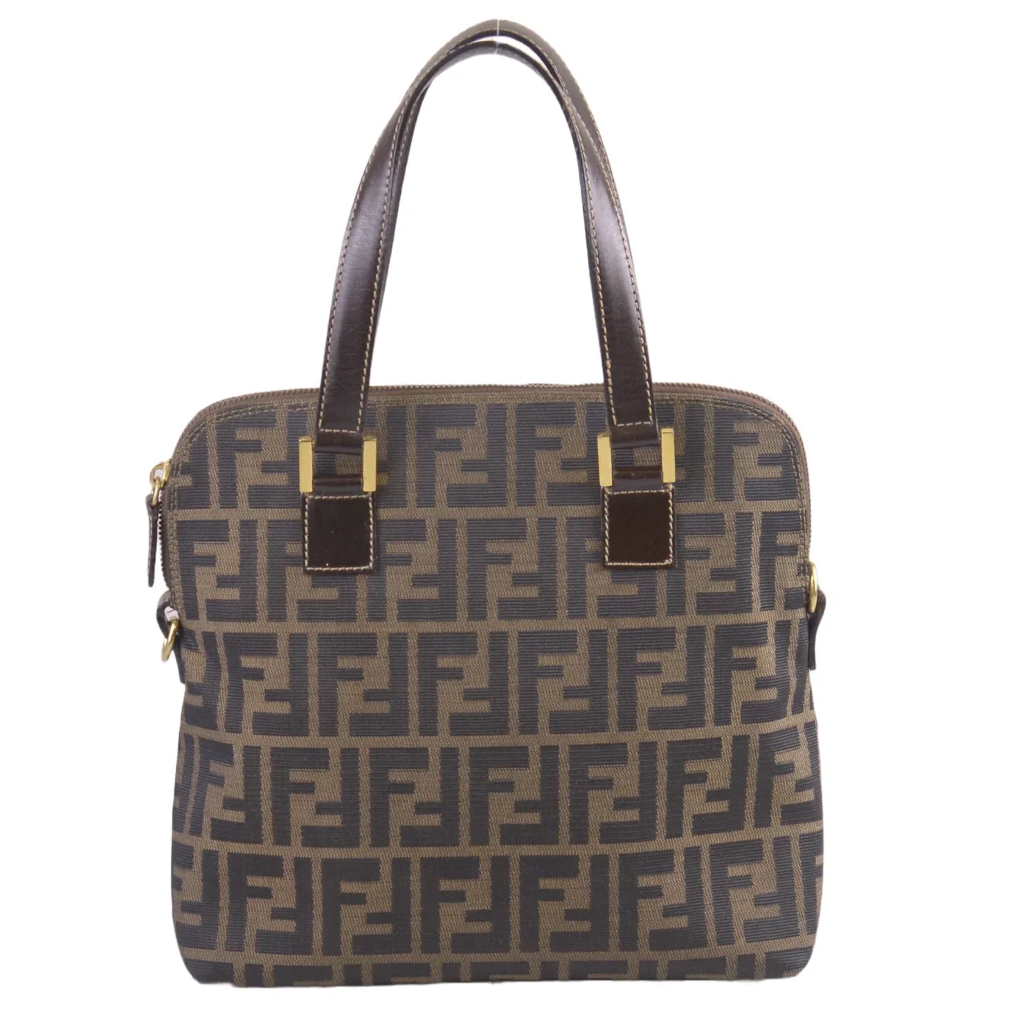 Fendi FF Zucca Monogram Handbag Tobacco