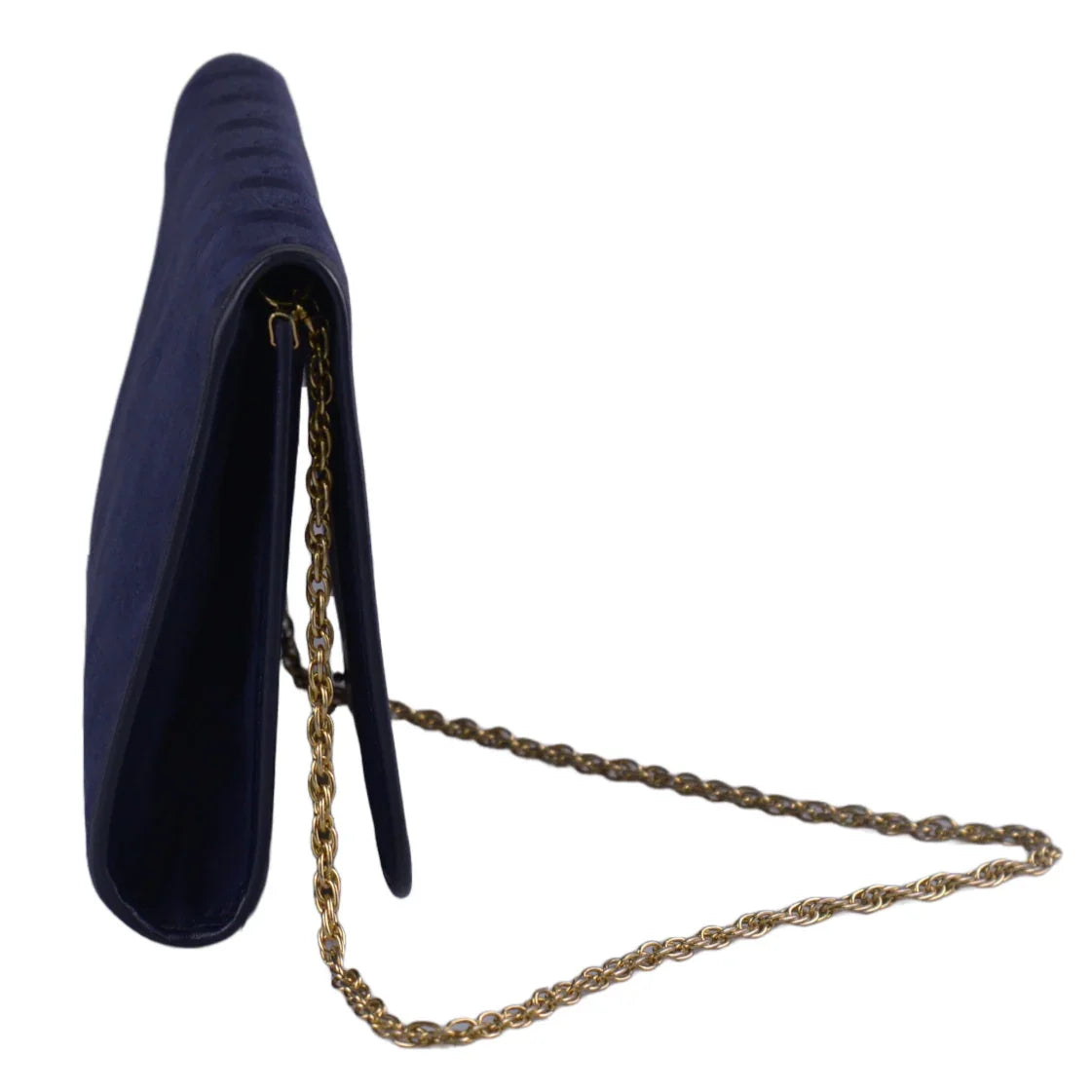Balenciaga BB Monogram Chain Cloth Crossbody Bag Blue
