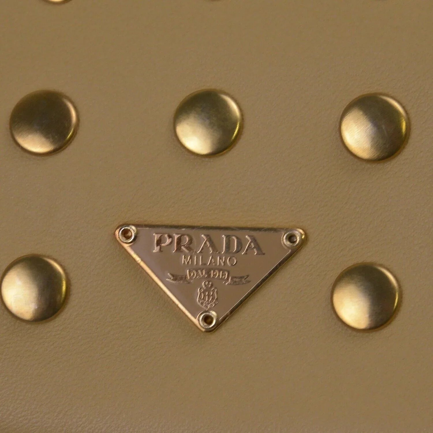Prada Nappa Degrade Studded Mini Bag, Beige - Lost Designer