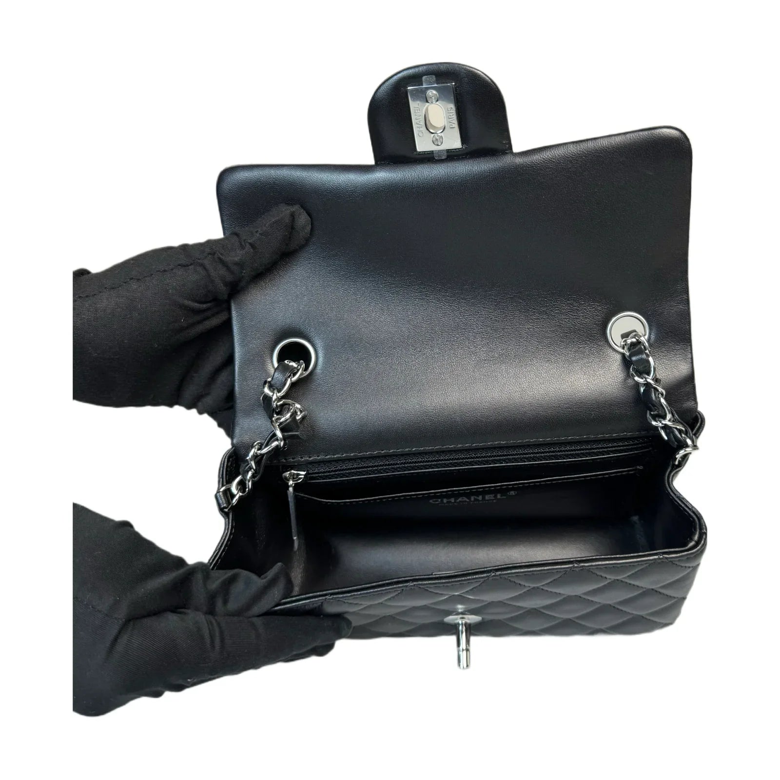 Chanel Mini Classic Flap Crossbody Bag Brand New Black