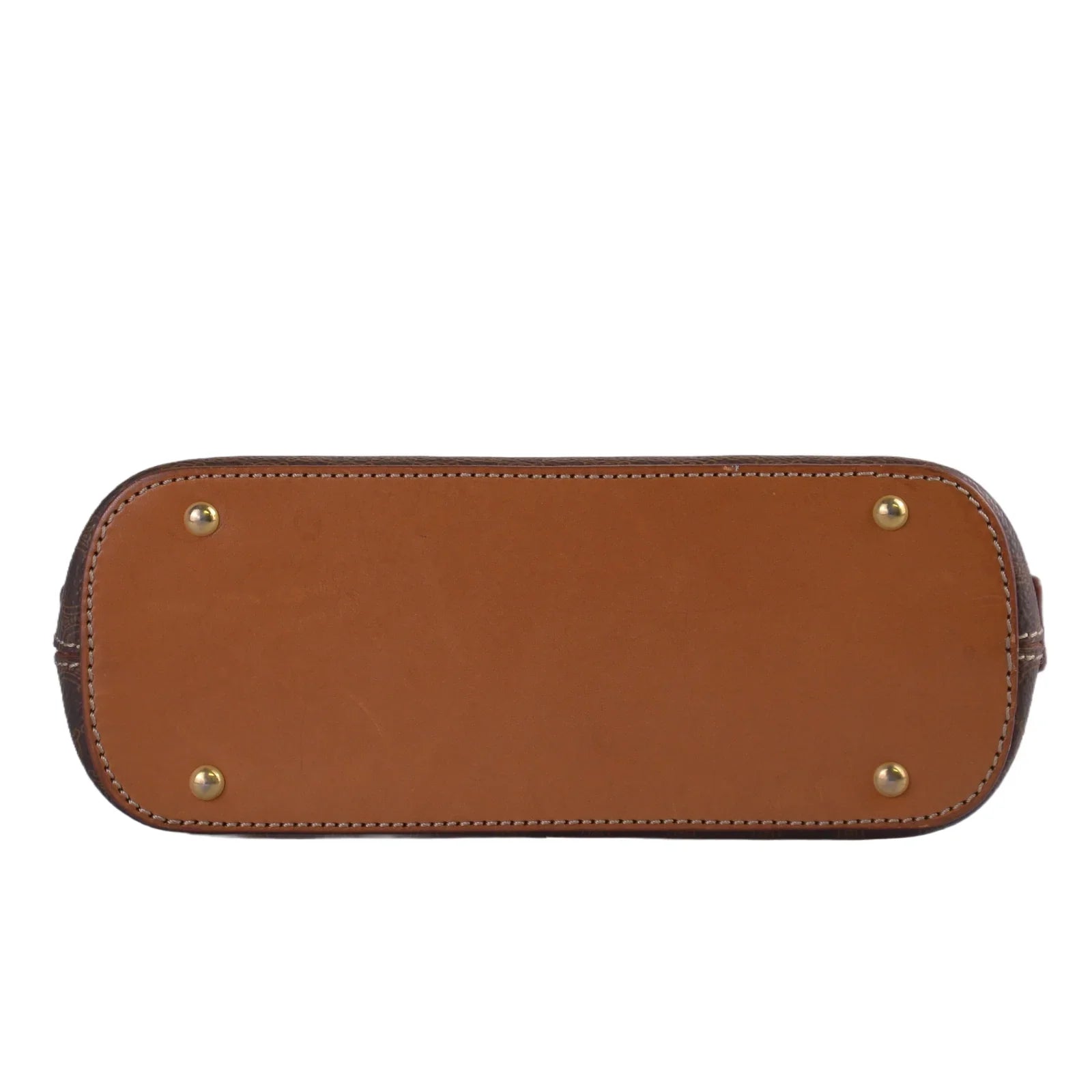 Celine Macadam Monogram Mini Leather Bag Brown