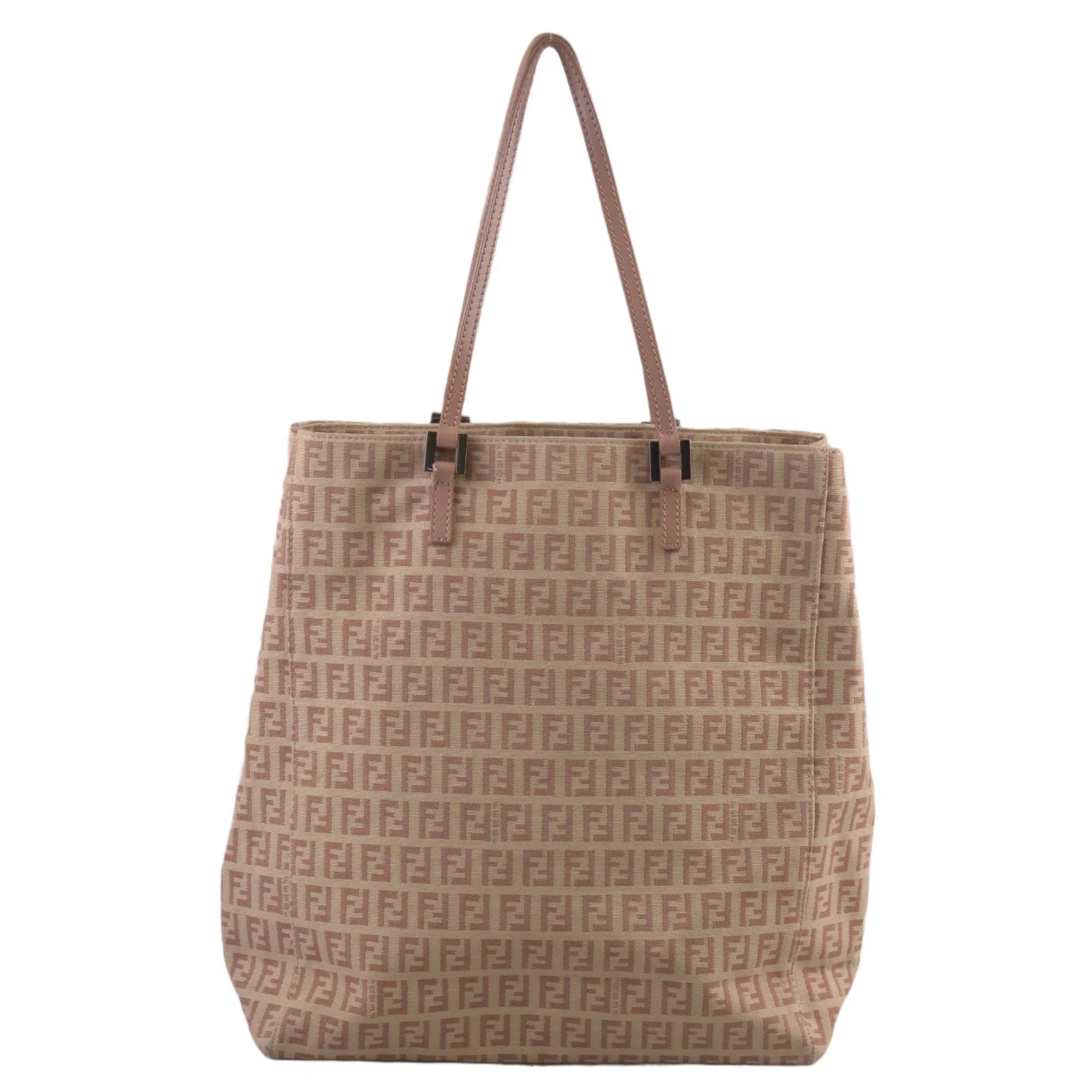 Fendi Canvas Zucca Pink Monogram Tote Bag