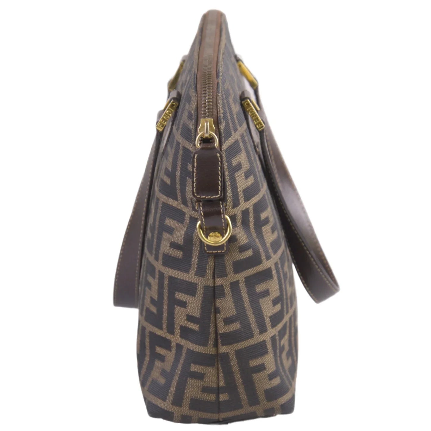 Fendi FF Zucca Monogram Handbag Tobacco