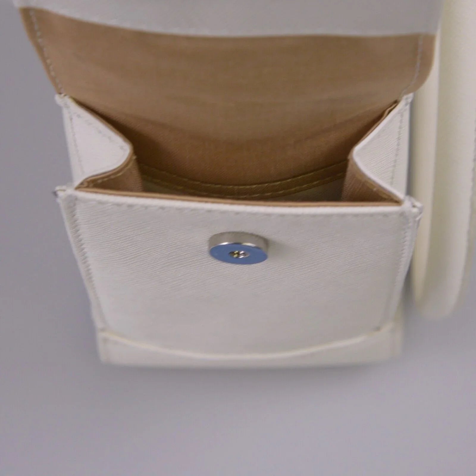 Burberry Handbag, White Coated Canvas
