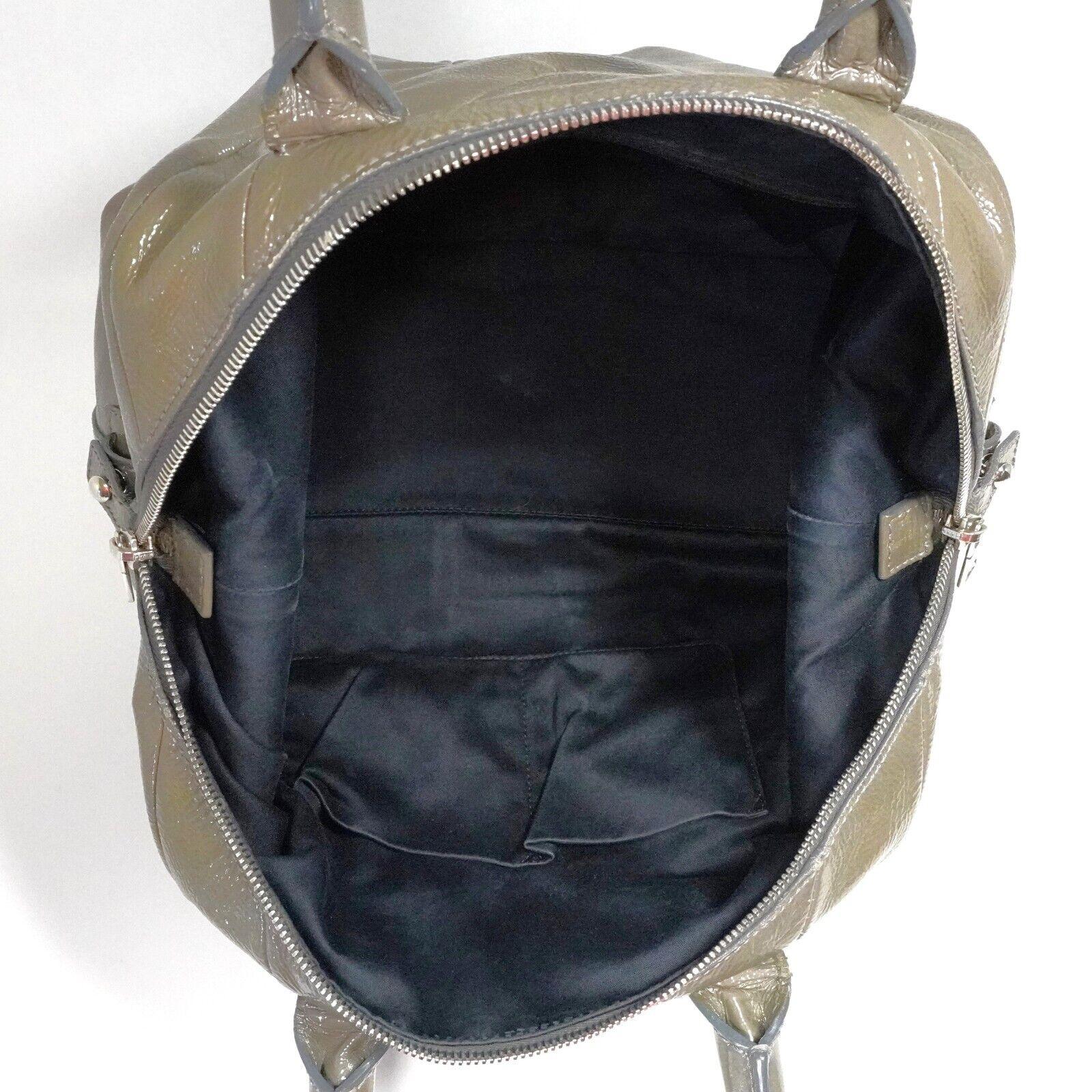 Yves Saint Laurent Easy Patent Leather Boston Bag Olive