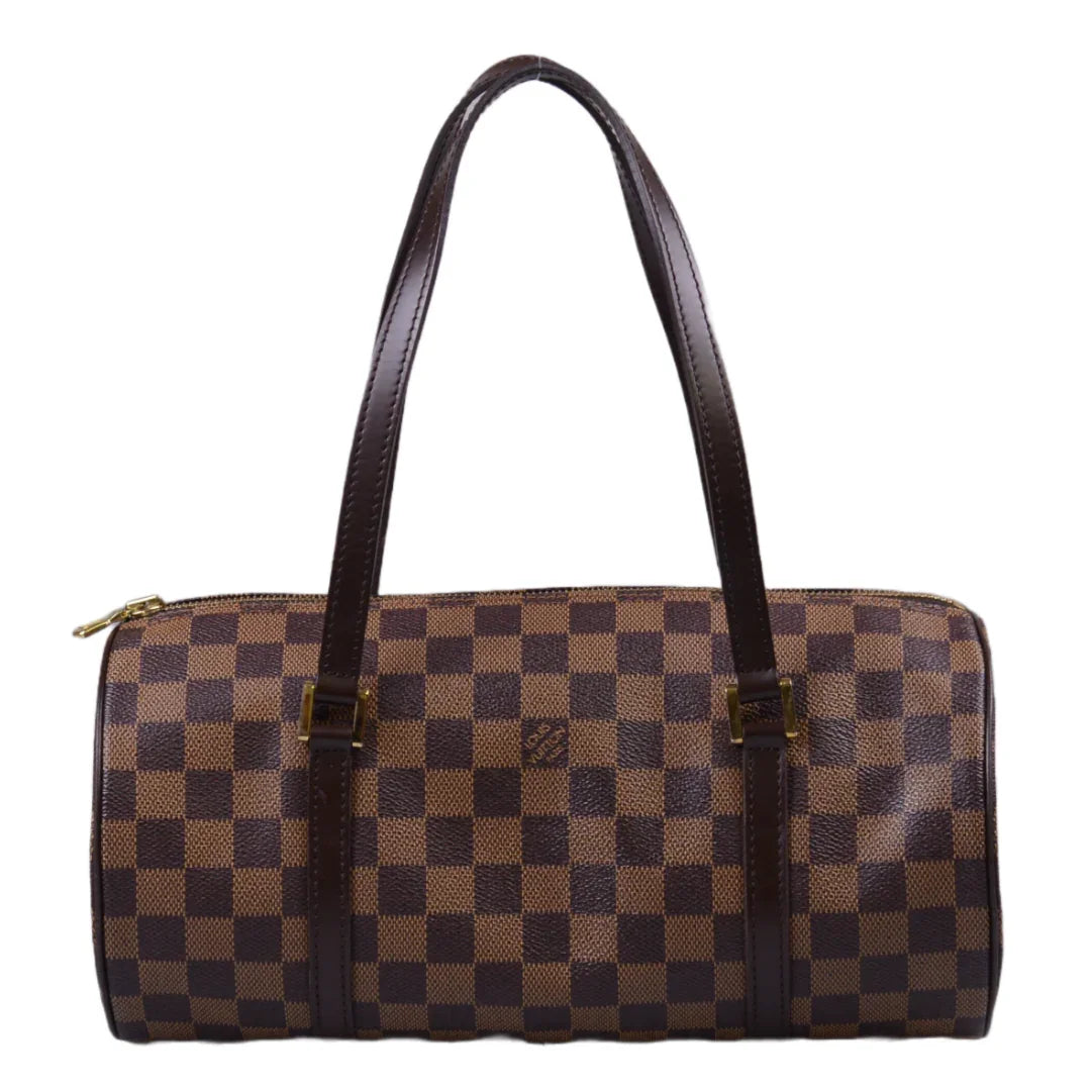 Louis Vuitton Damier Ebene Papillon 30 Monogram Bag With Pouch