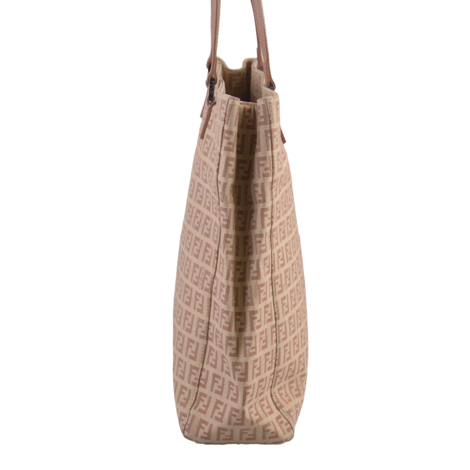 Fendi Canvas Zucca Pink Monogram Tote Bag