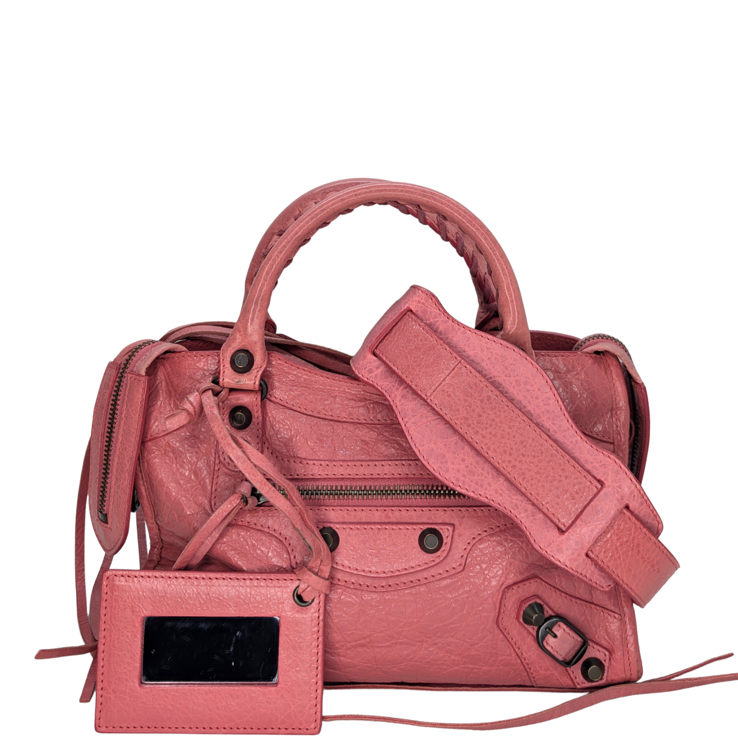 Pre-owned pink Balenciaga Mini City bag