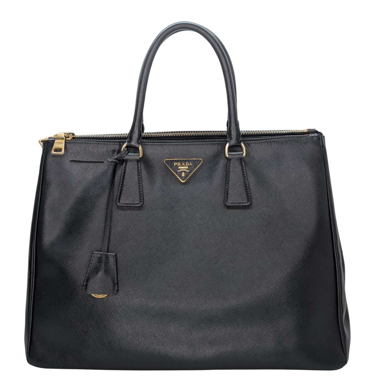 Pre-owned black Prada Galleria Saffiano leather tote