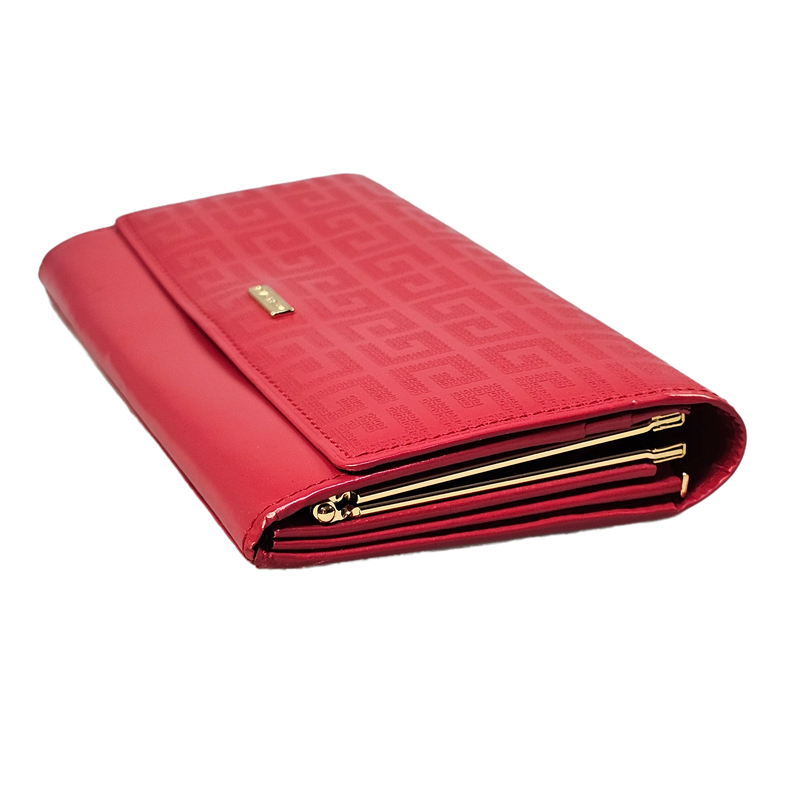 Givenchy Red Leather Long Wallet