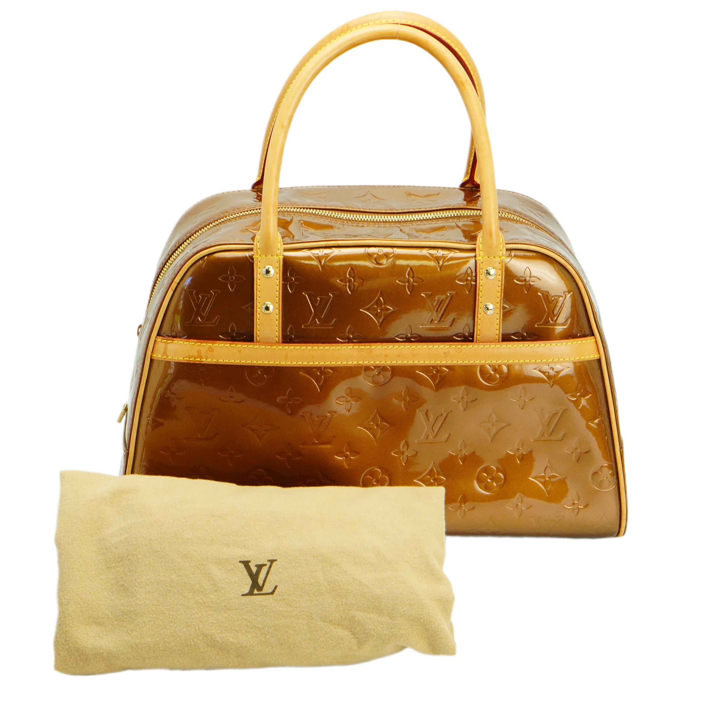 Louis Vuitton Bronze Monogram Vernis Tompkins Square Handbag