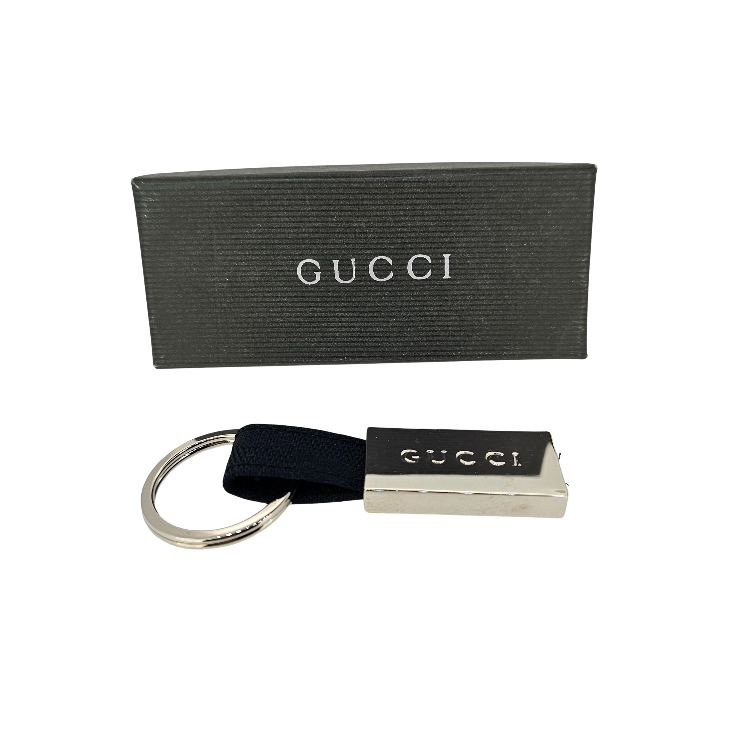 Gucci Metal & Canvas Keychain