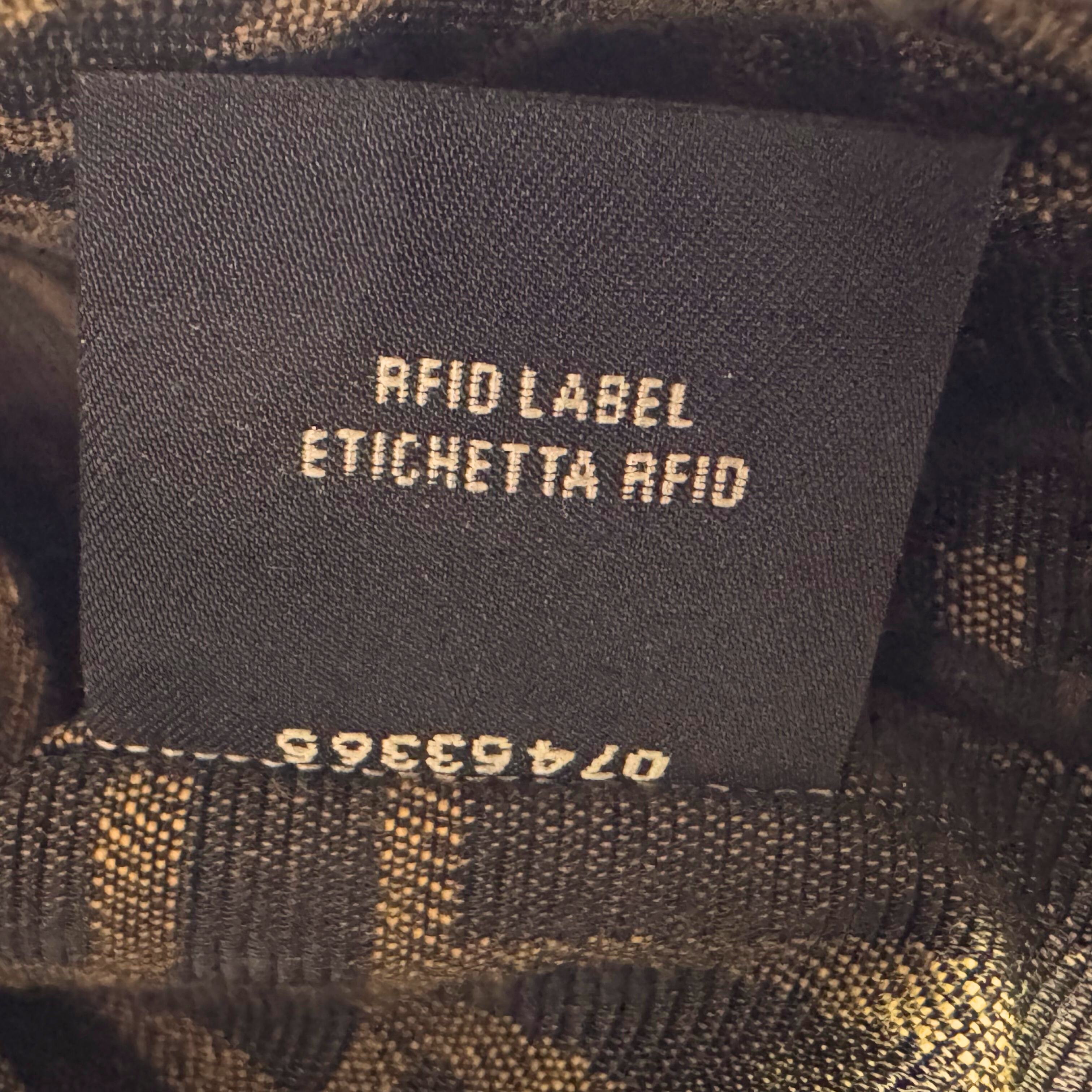 Fendi Jacquard FF Baguette Bag Canvas Brown