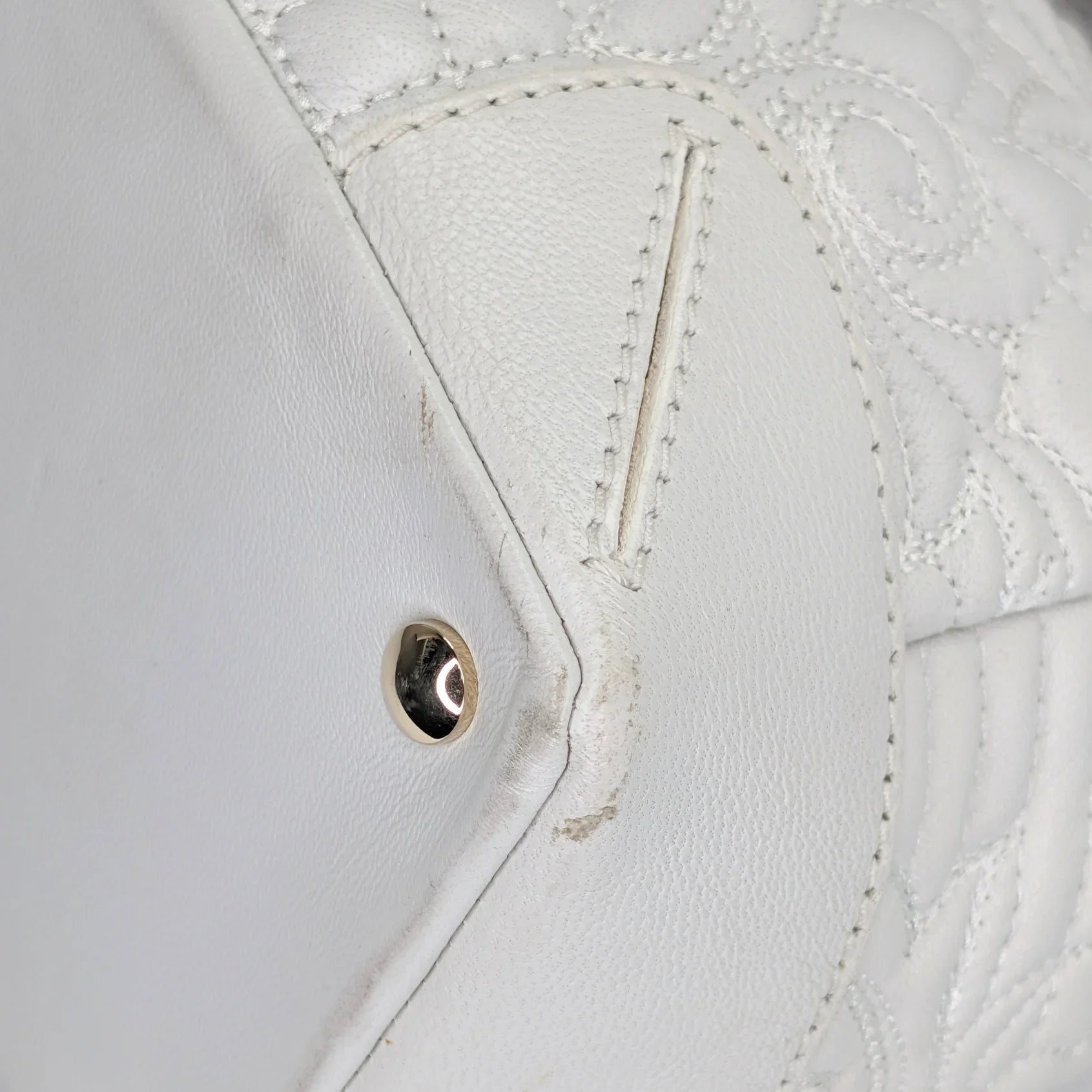 Versace Vanitas Barocco Handbag White - Lost Designer