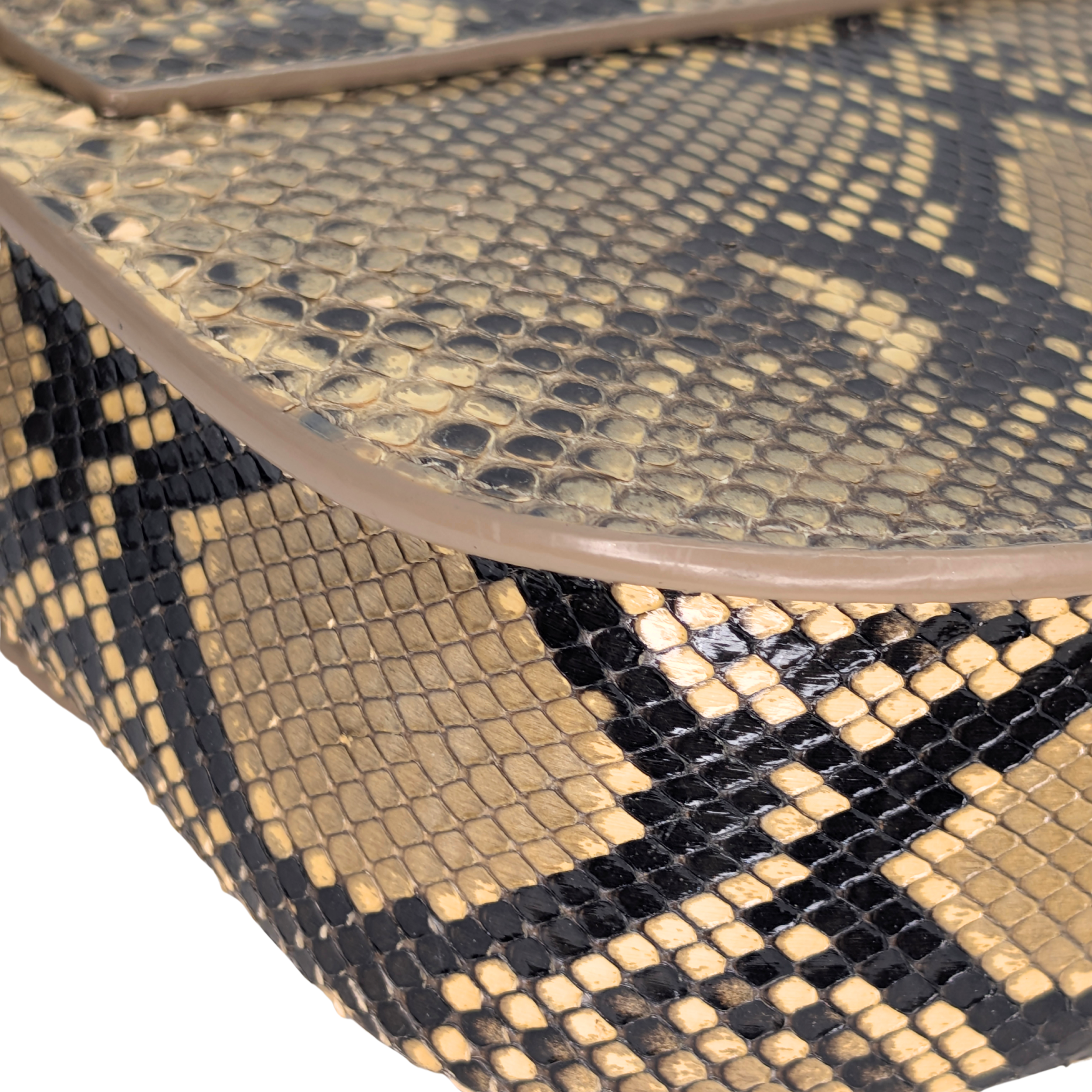Saint Laurent Kaia Neutral Python Small Bag