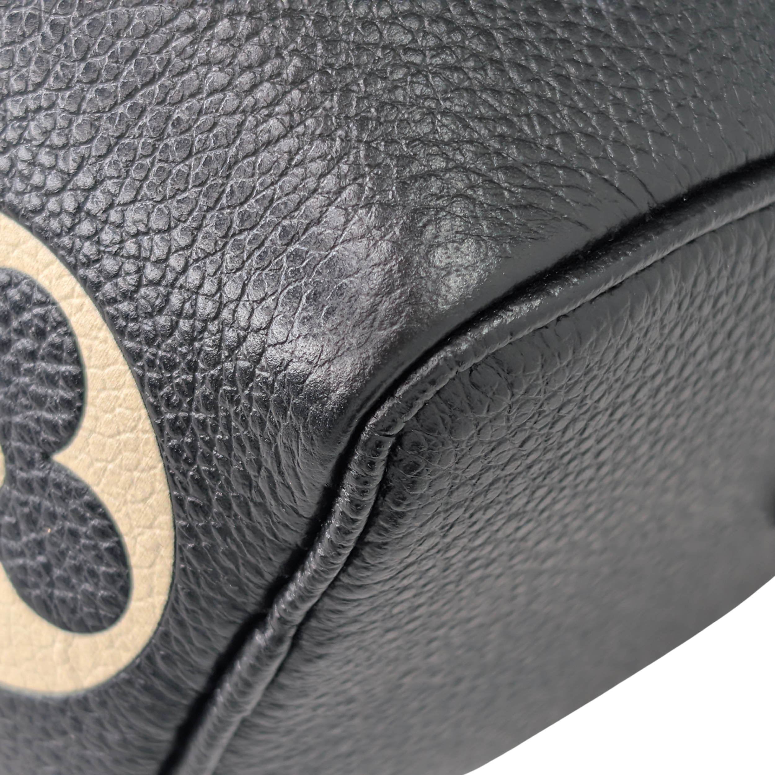 Louis Vuitton Nano Speedy Bicolor Monogram Giant Empreinte Leather Black