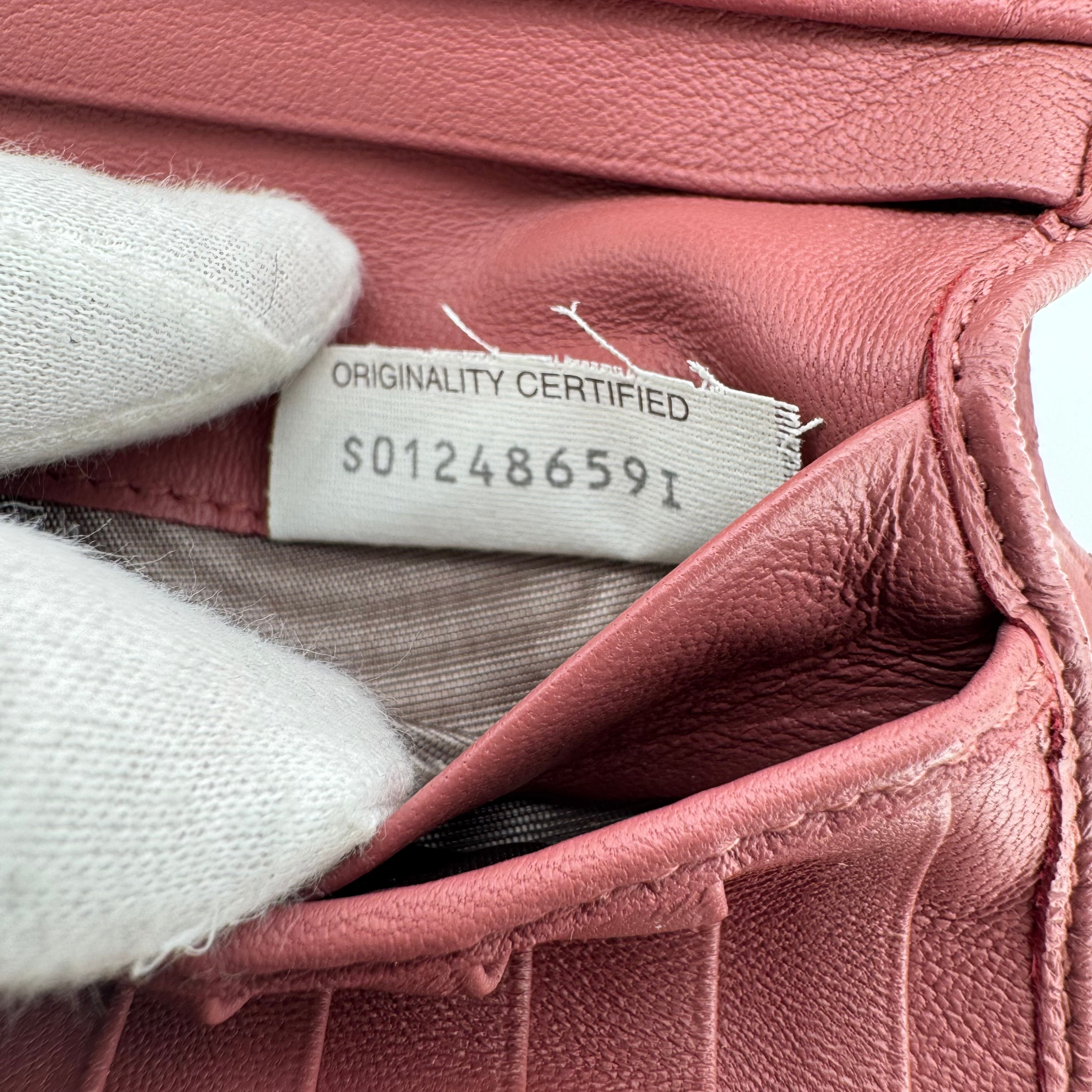 Bottega Veneta Tri Color Intrecciato Leather French Flap Wallet