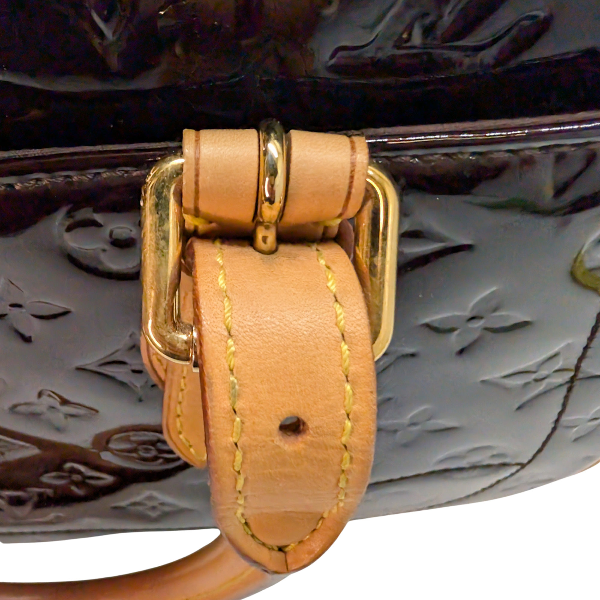 Louis Vuitton Summit Drive Vernis Patent Leather Handbag Burgandy