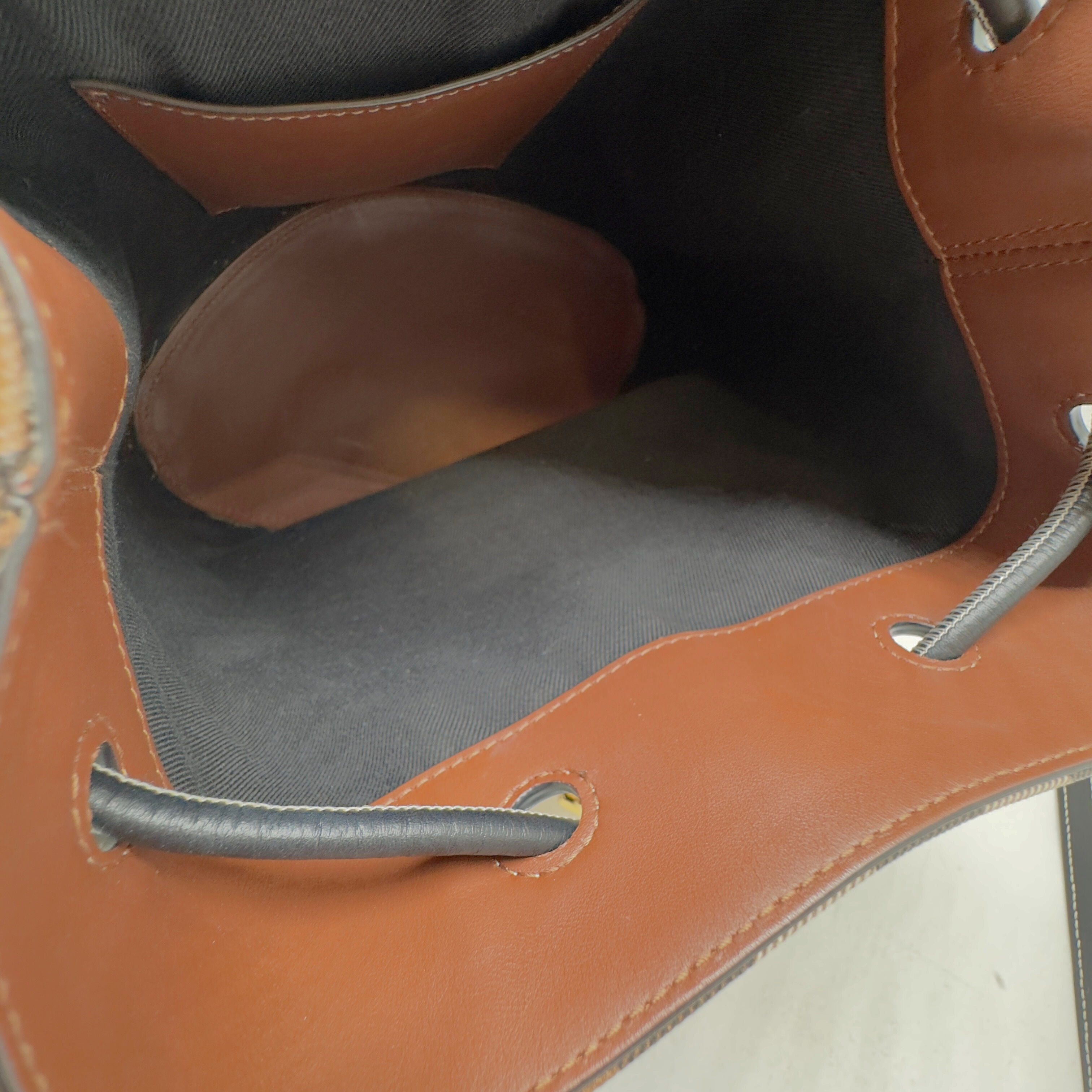 Burberry TB Small Check Bucket Bag Brown