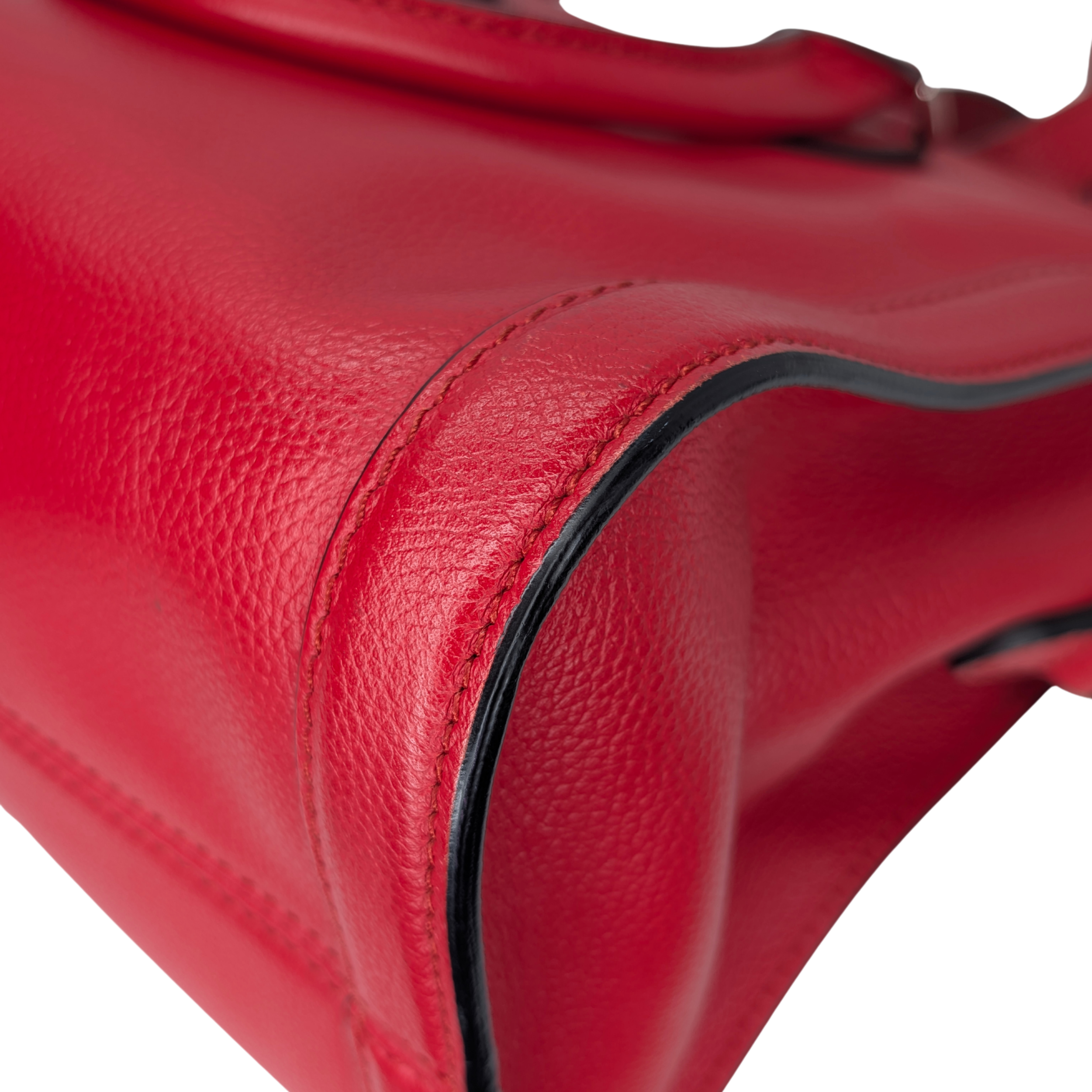 Alexander McQueen Padlock Skull Tote Bag Red