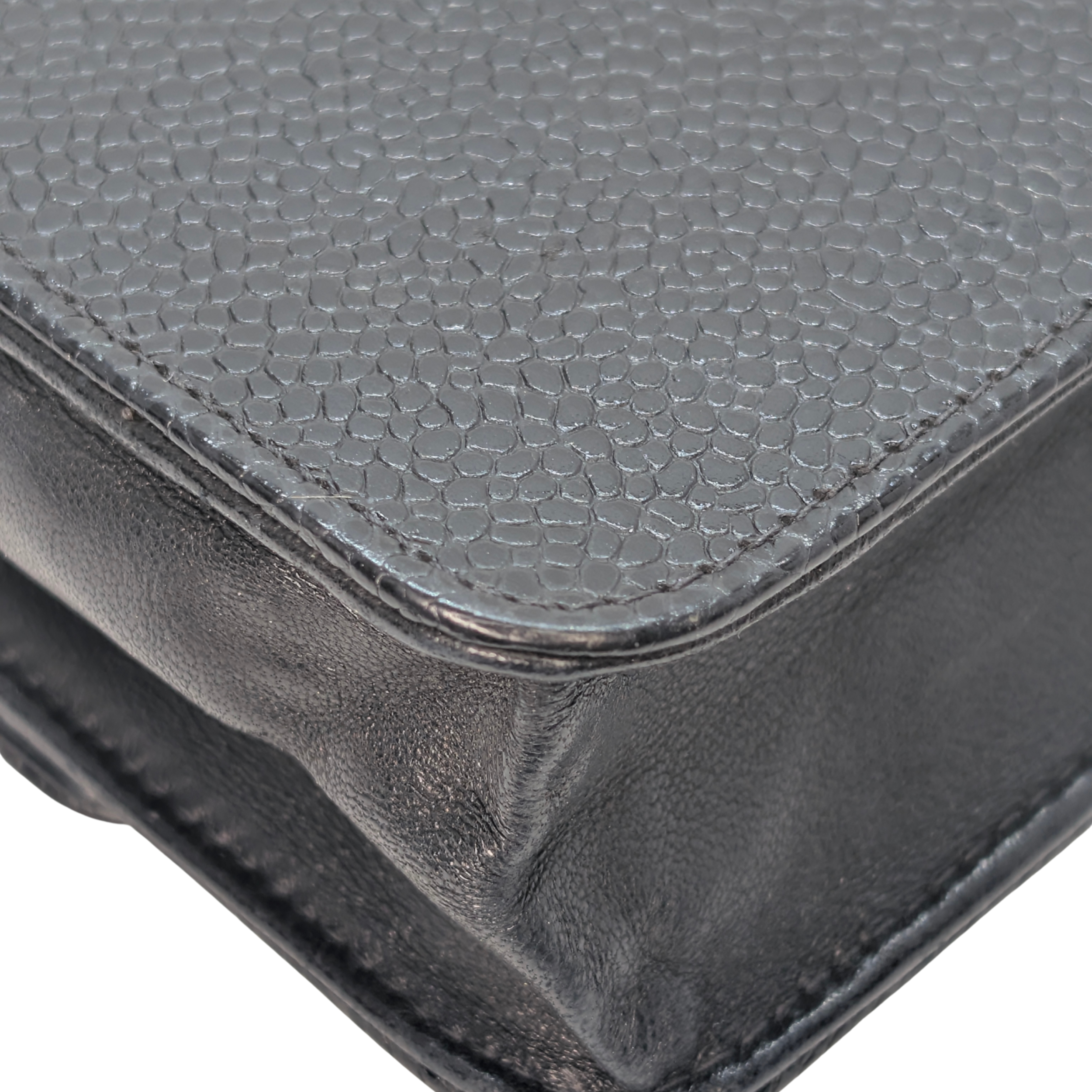 Chanel Caviar Timeless CC Wallet On Chain WOC Black