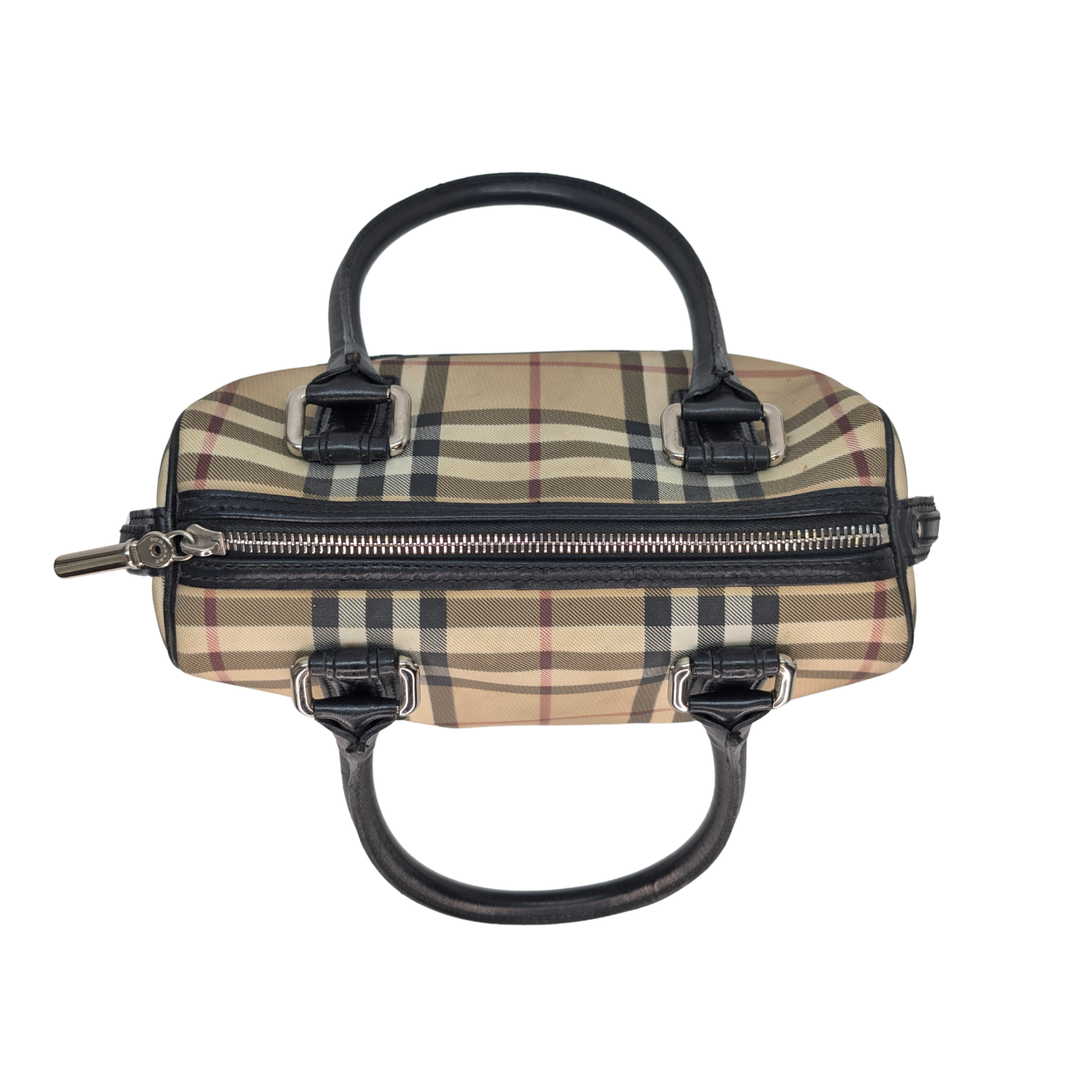 Burberry Mini Bowler Check Bag with wallet