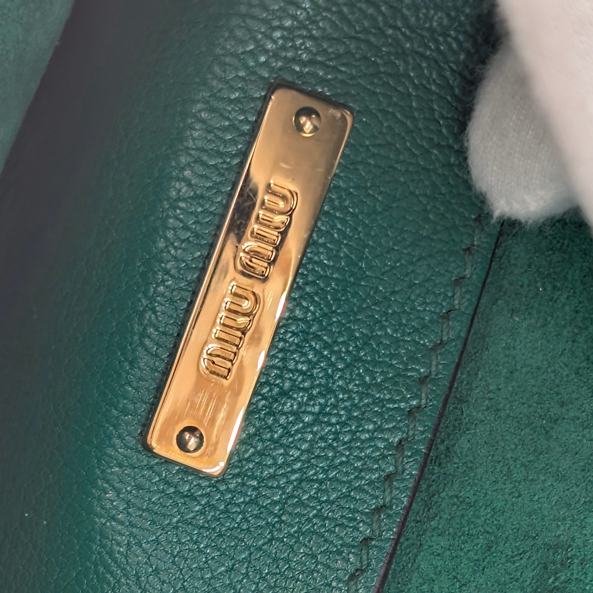 Miu Miu Madras Crystal Embellished Crossbody Bag