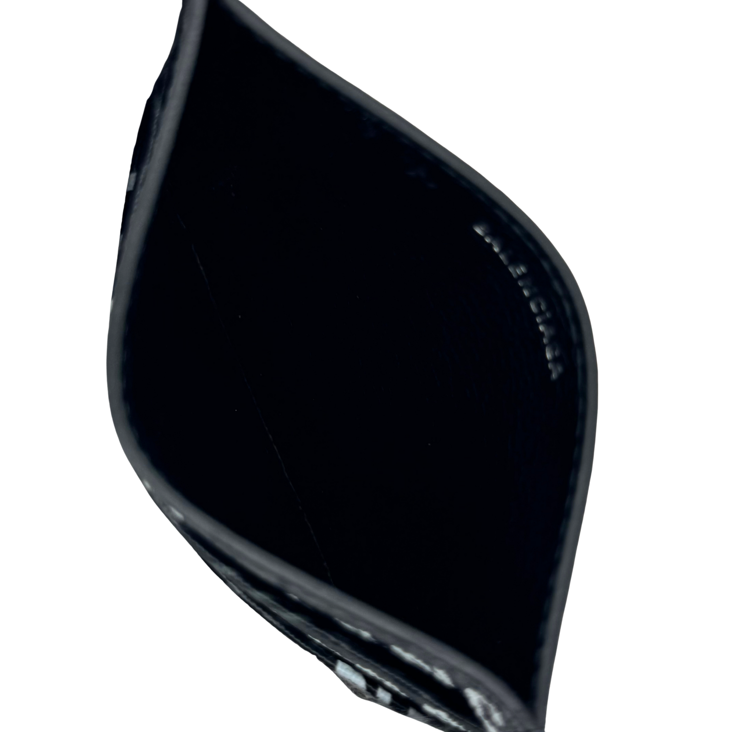 Balenciaga Logo Card Case Black White