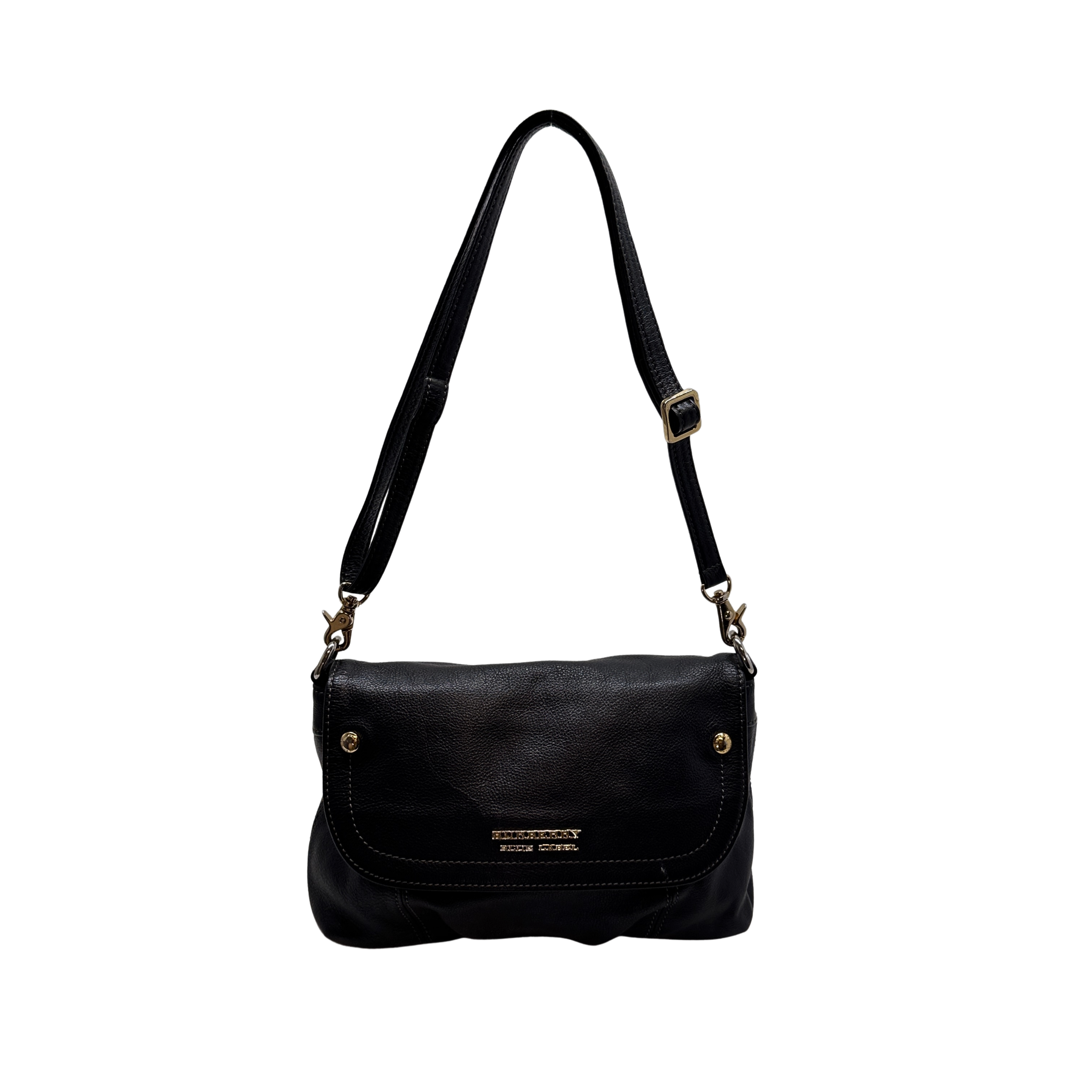 Burberry Blue Label Crossbody Bag Leather Black