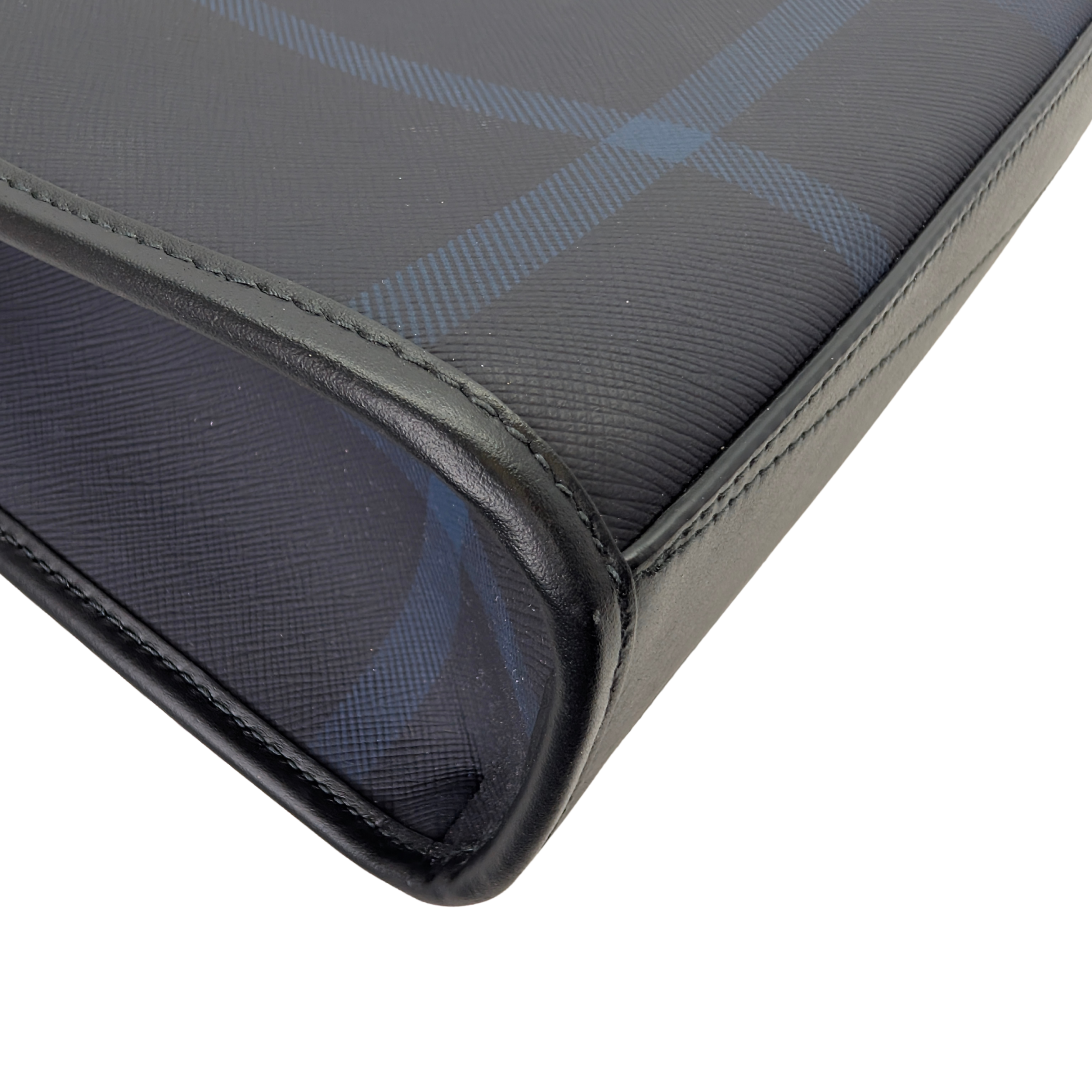 Burberry Slim Vertical Denny Tote Bag In Navy Check Pattern