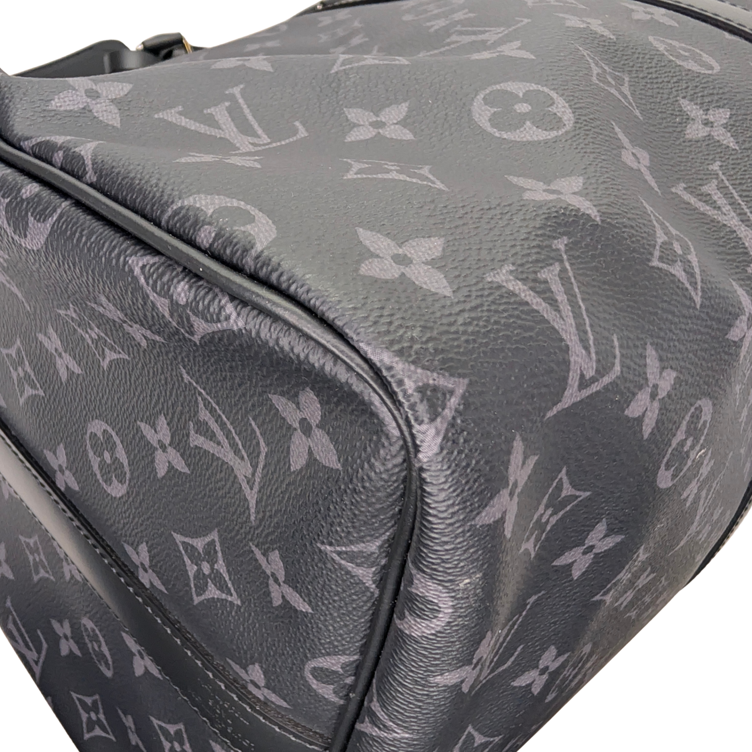 Louis Vuitton Keepall Bandoulière 55 Monogram Eclipse Charcoal Black