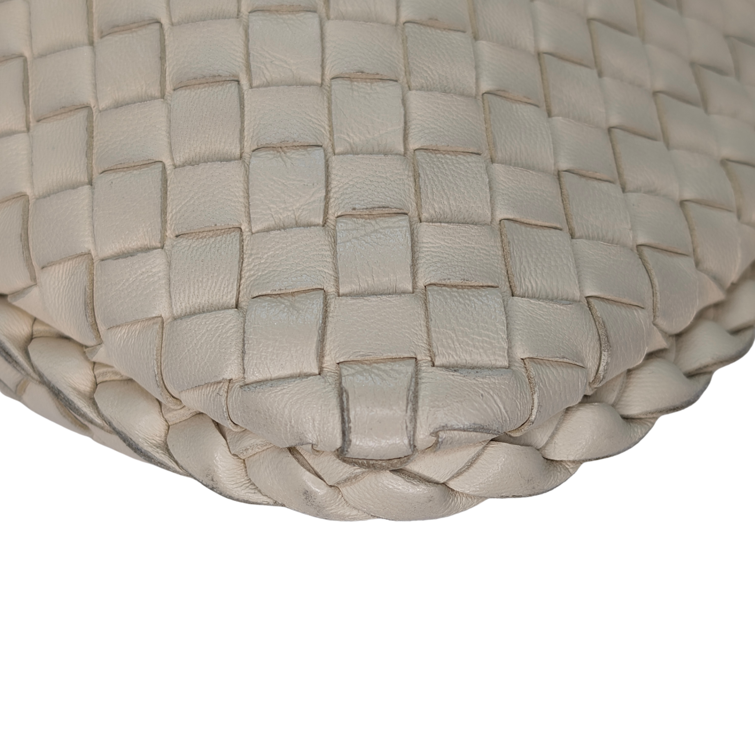 Bottega Veneta Intrecciato Large Hobo Bag Beige