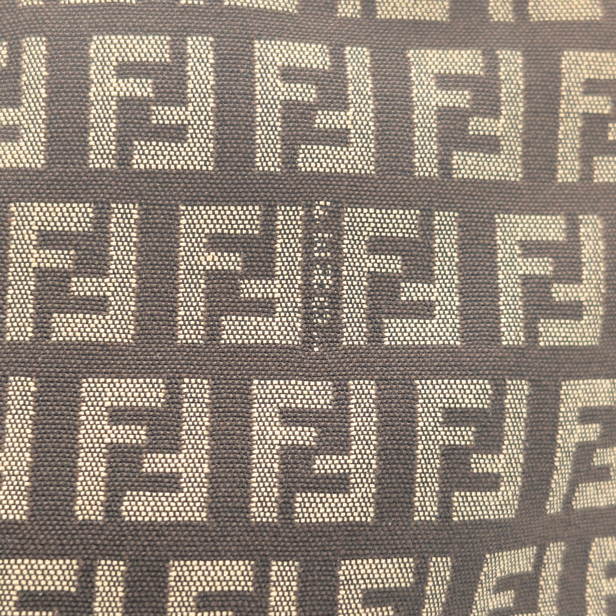 Fendi Zucchino Mamma Canvas Shoulder Bag