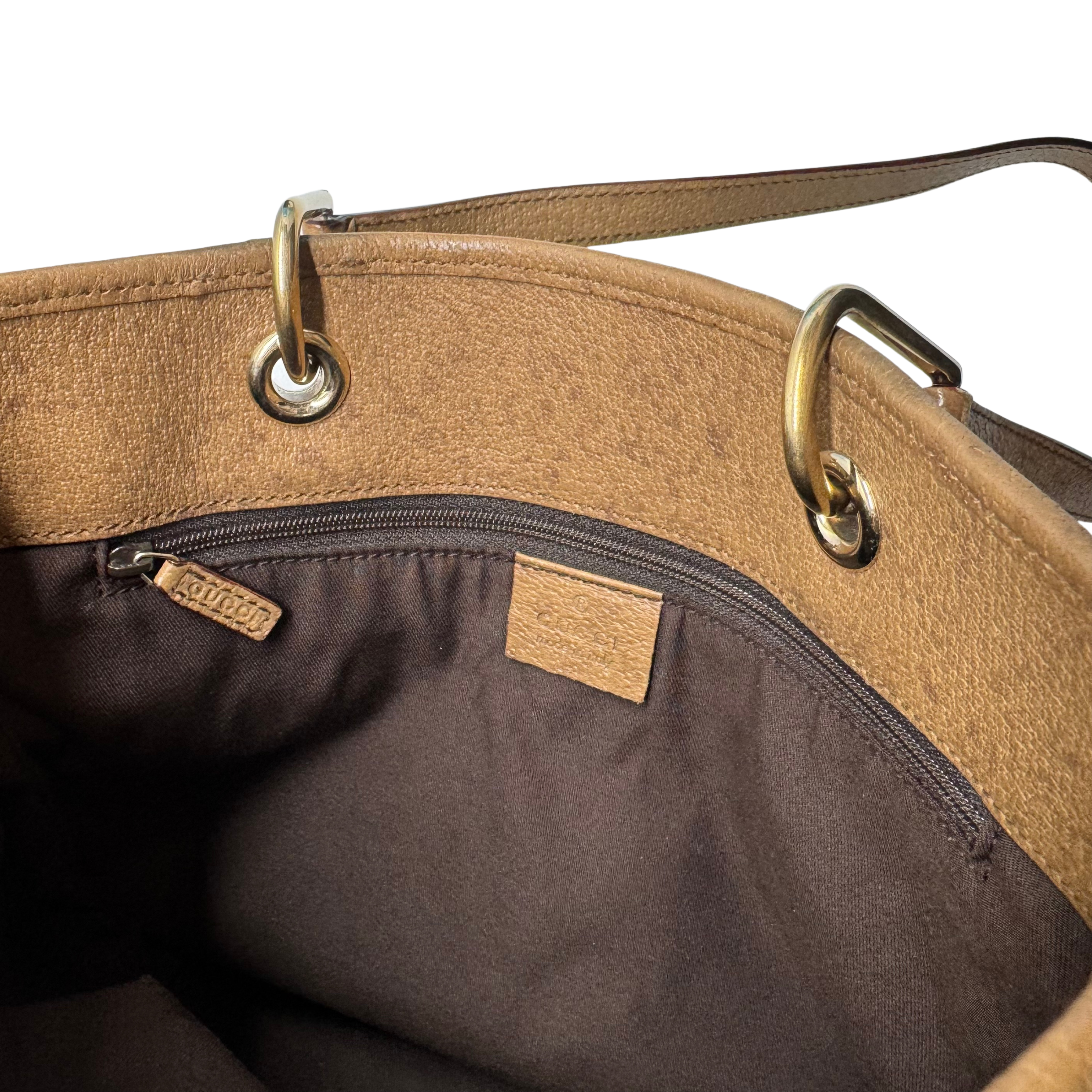 Gucci GG Canvas Tote Bag Brown