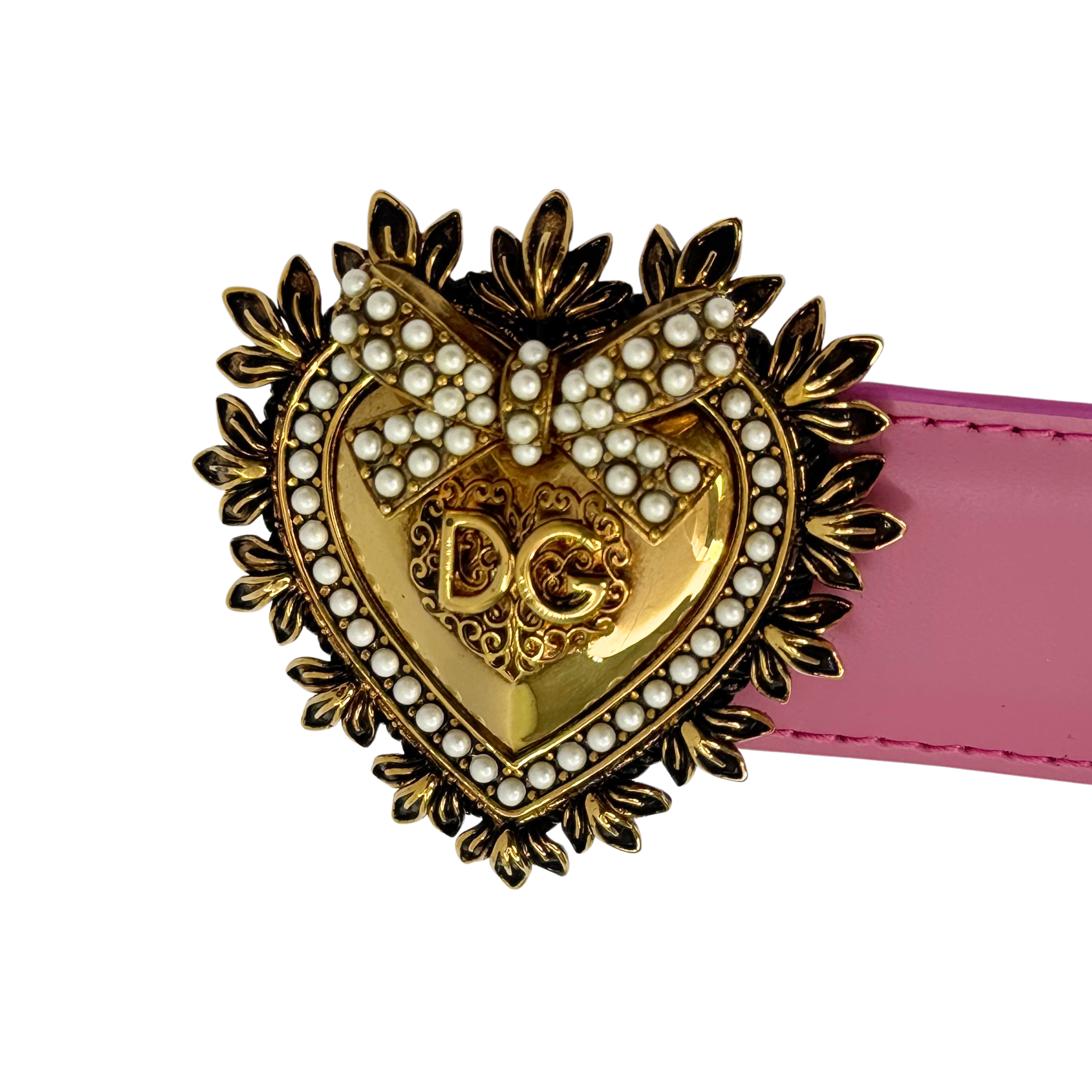 Dolce & Gabbana Devotion Belt Leather Pink