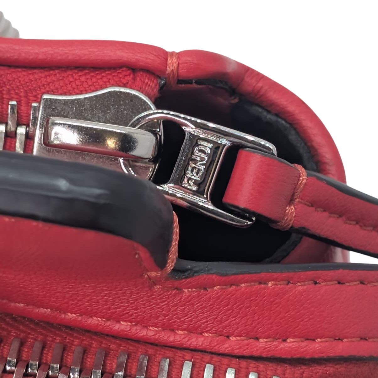 Fendi Dotcom Quilted Crossbody Bag Leather Red