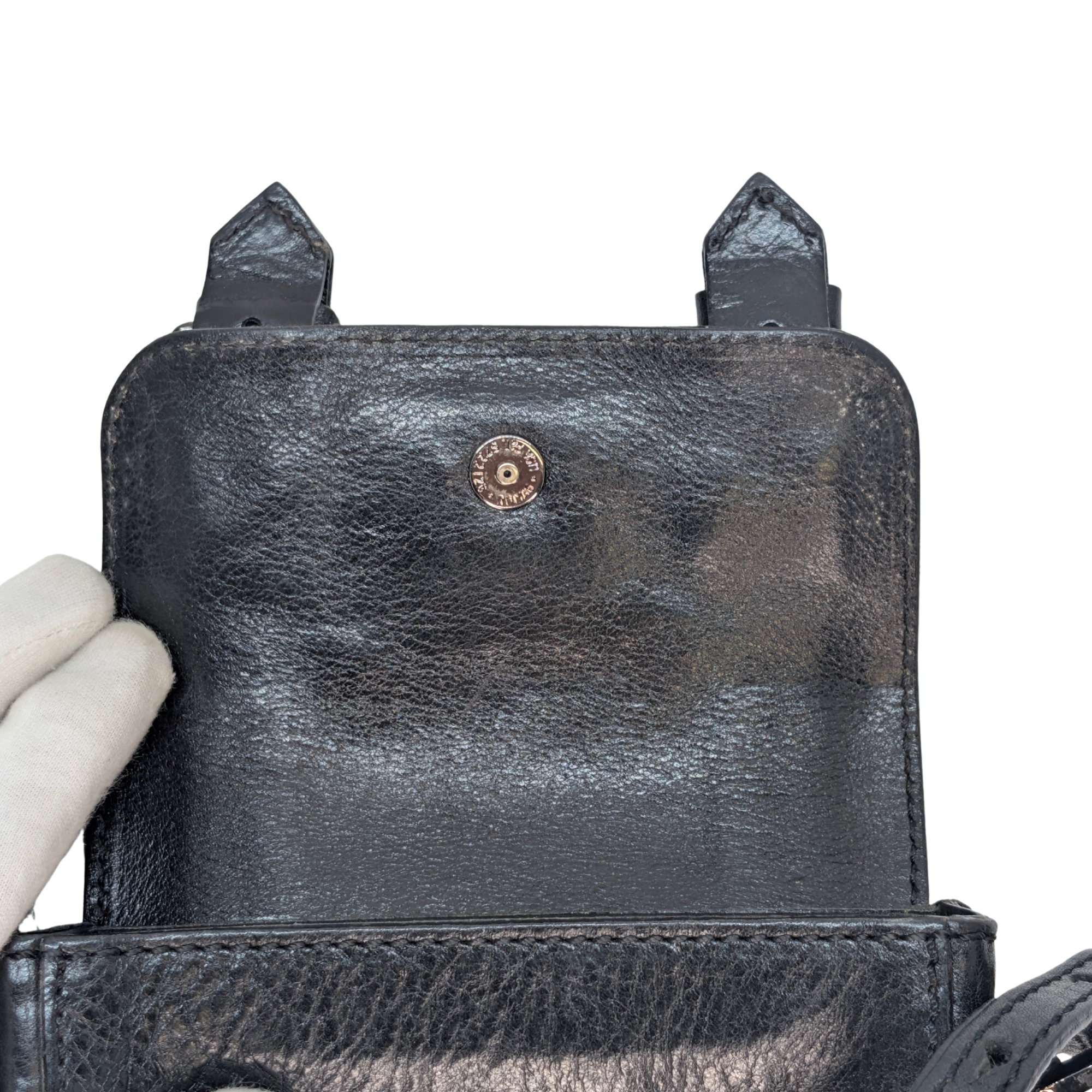 Burberry Mini Leather Crossbody Bag Black