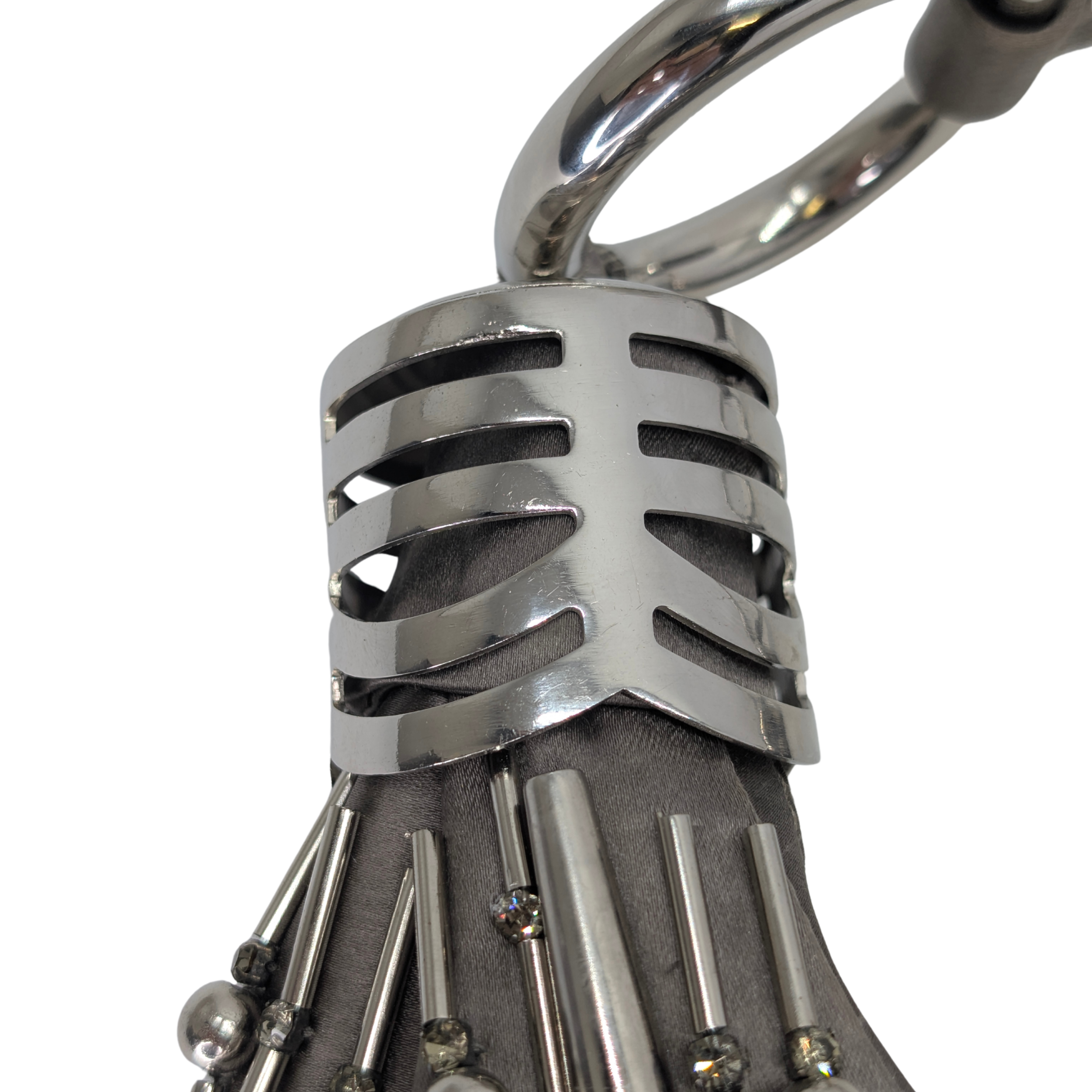 Chloé Beaded Bracelet Hobo Bag Silver