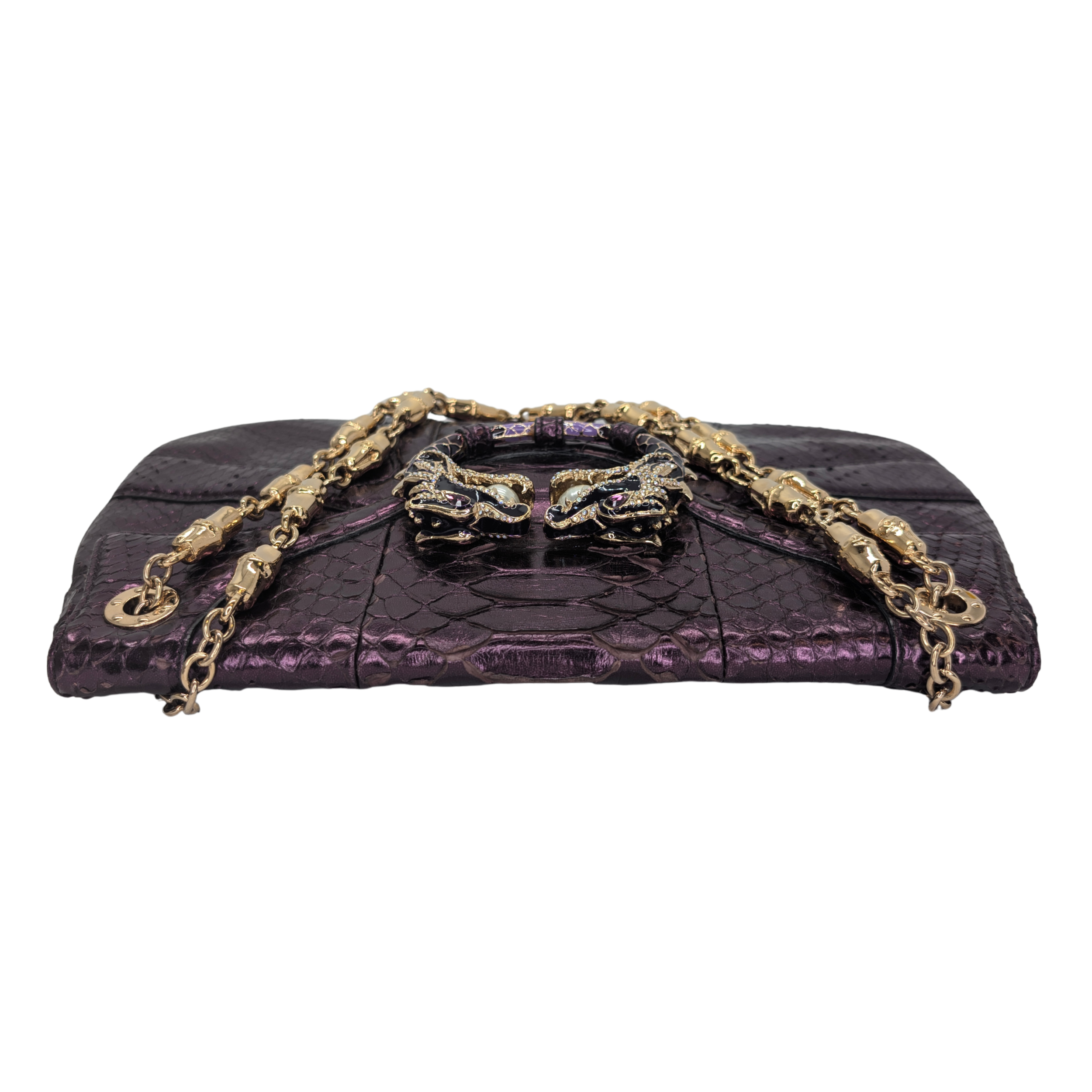 Gucci x Tom Ford Python Dragon Motif Hand bag Purple
