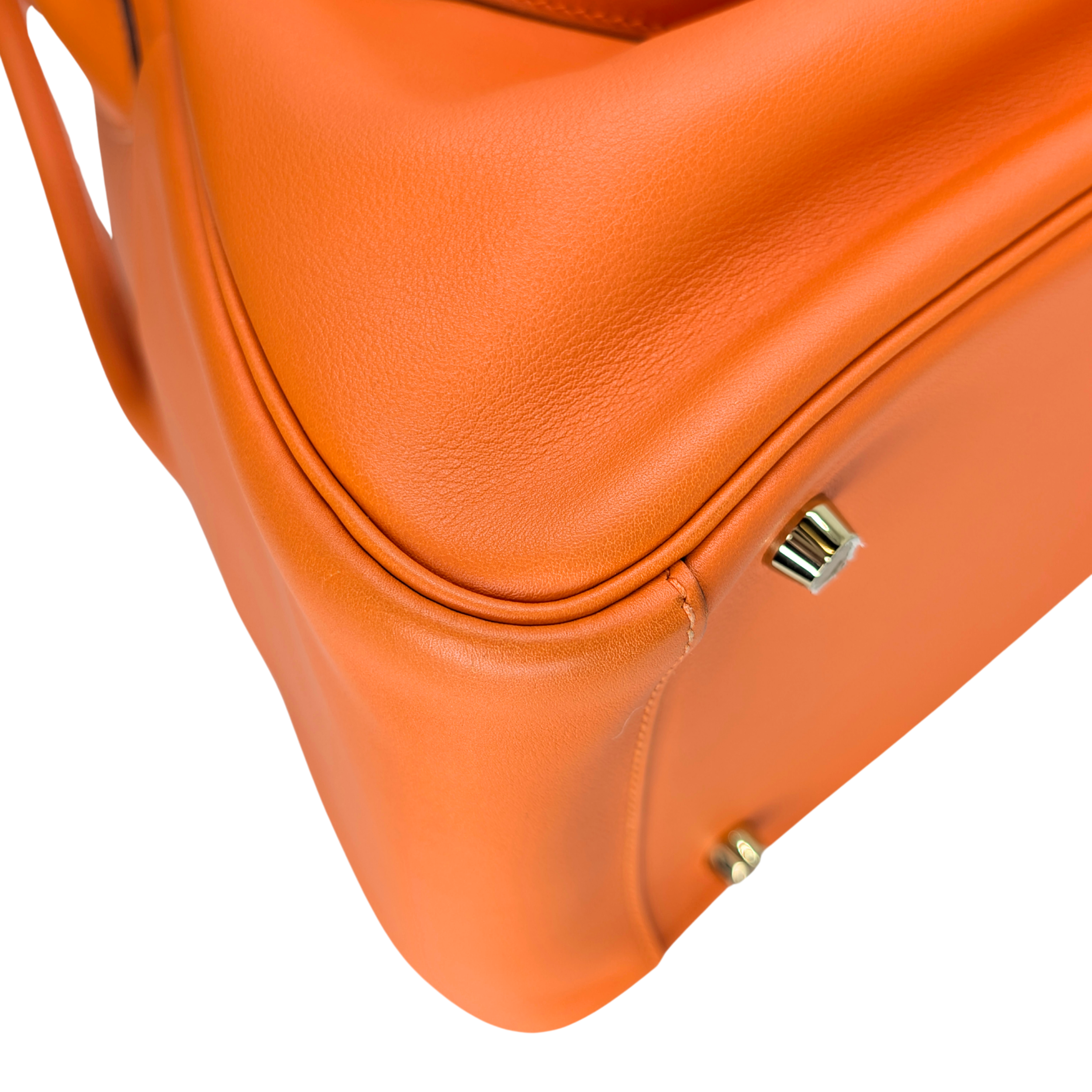 Hermes Lindy 30 Swift Leather Orange LGHW X Stamp