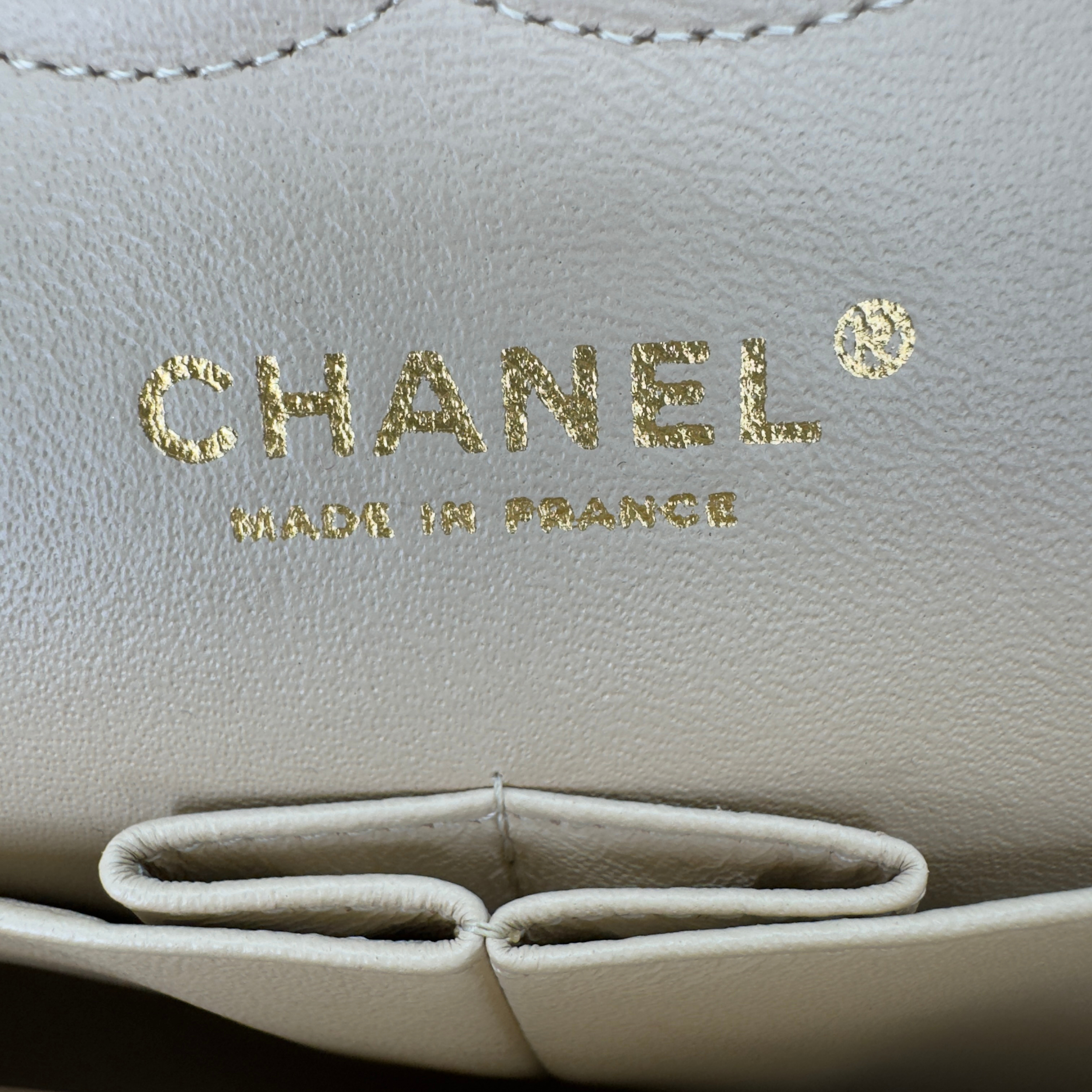 Chanel classic Double Flap Medium Lambskin Beige