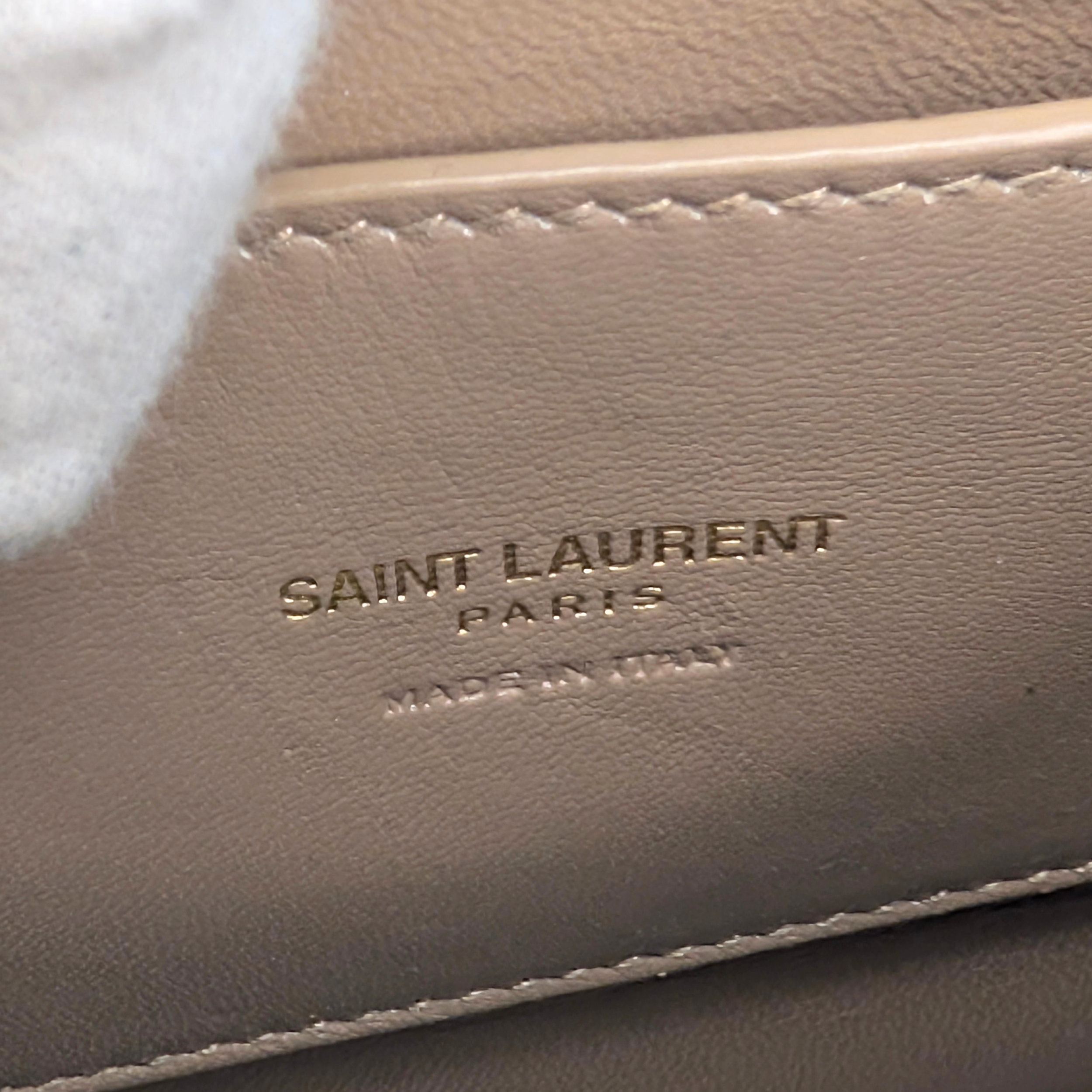Saint Laurent Kaia Neutral Python Small Bag