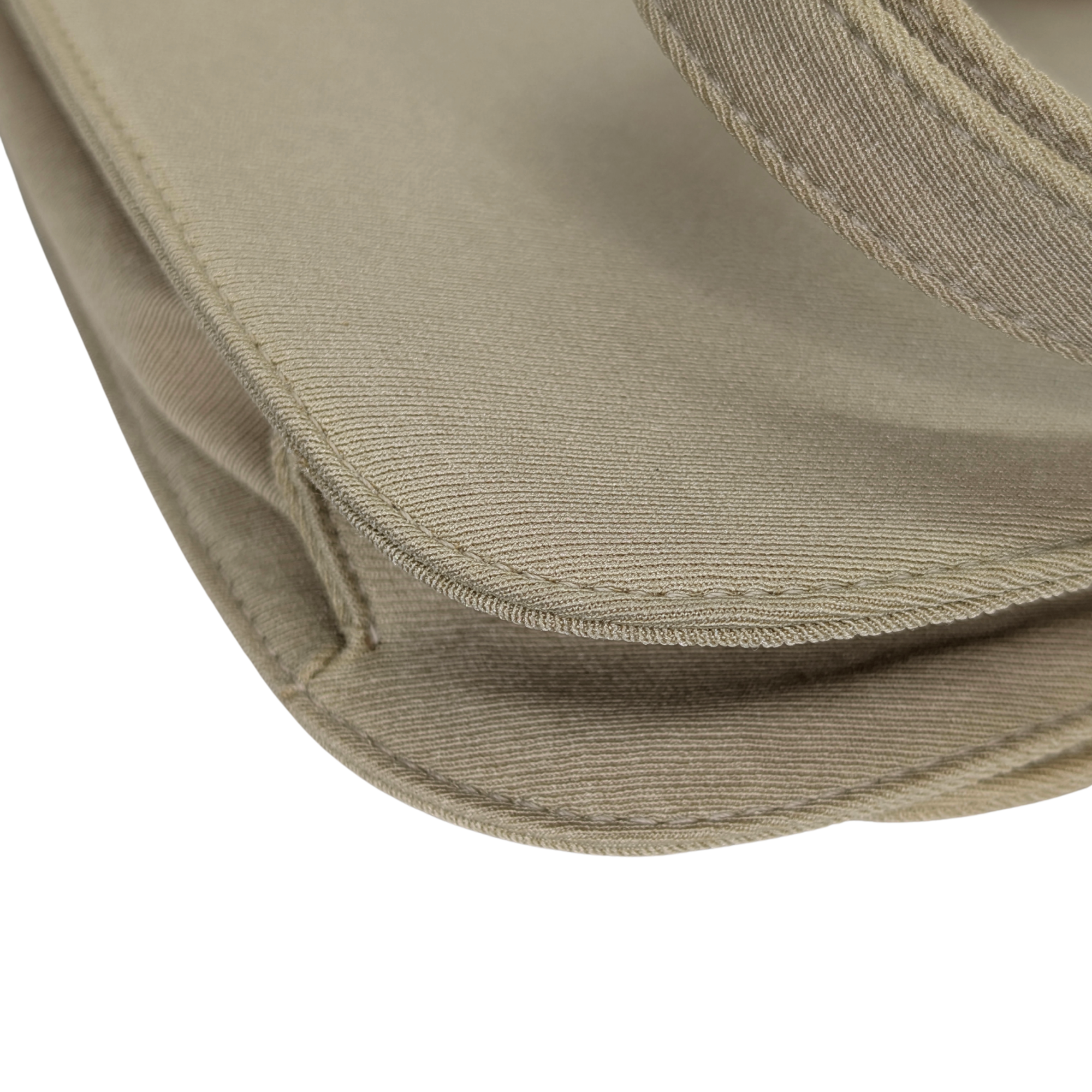 Prada Canvas & Tortoise Shell Shoulder Bag Beige