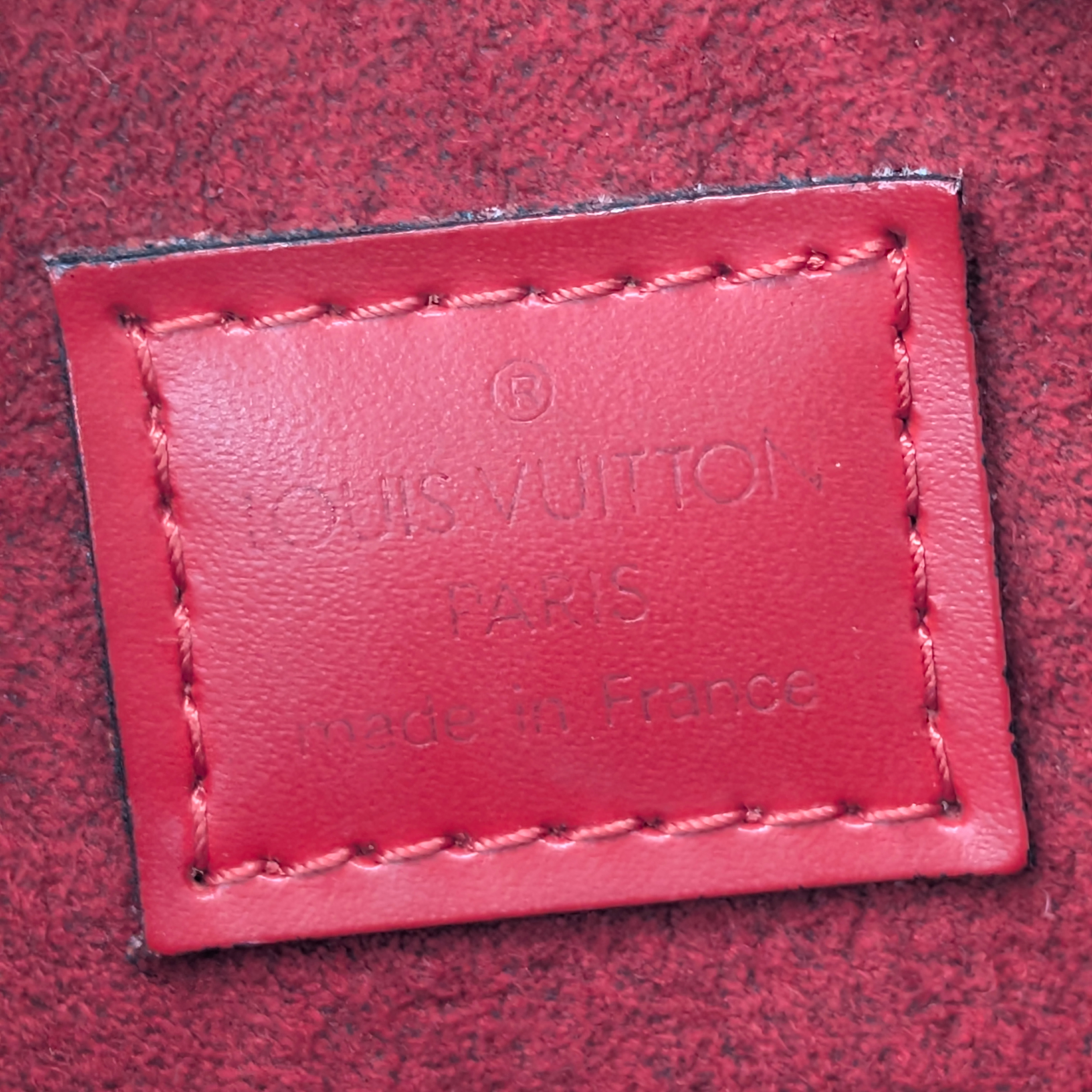 Louis Vuitton Pont Neuf Epi Leather Bag Red