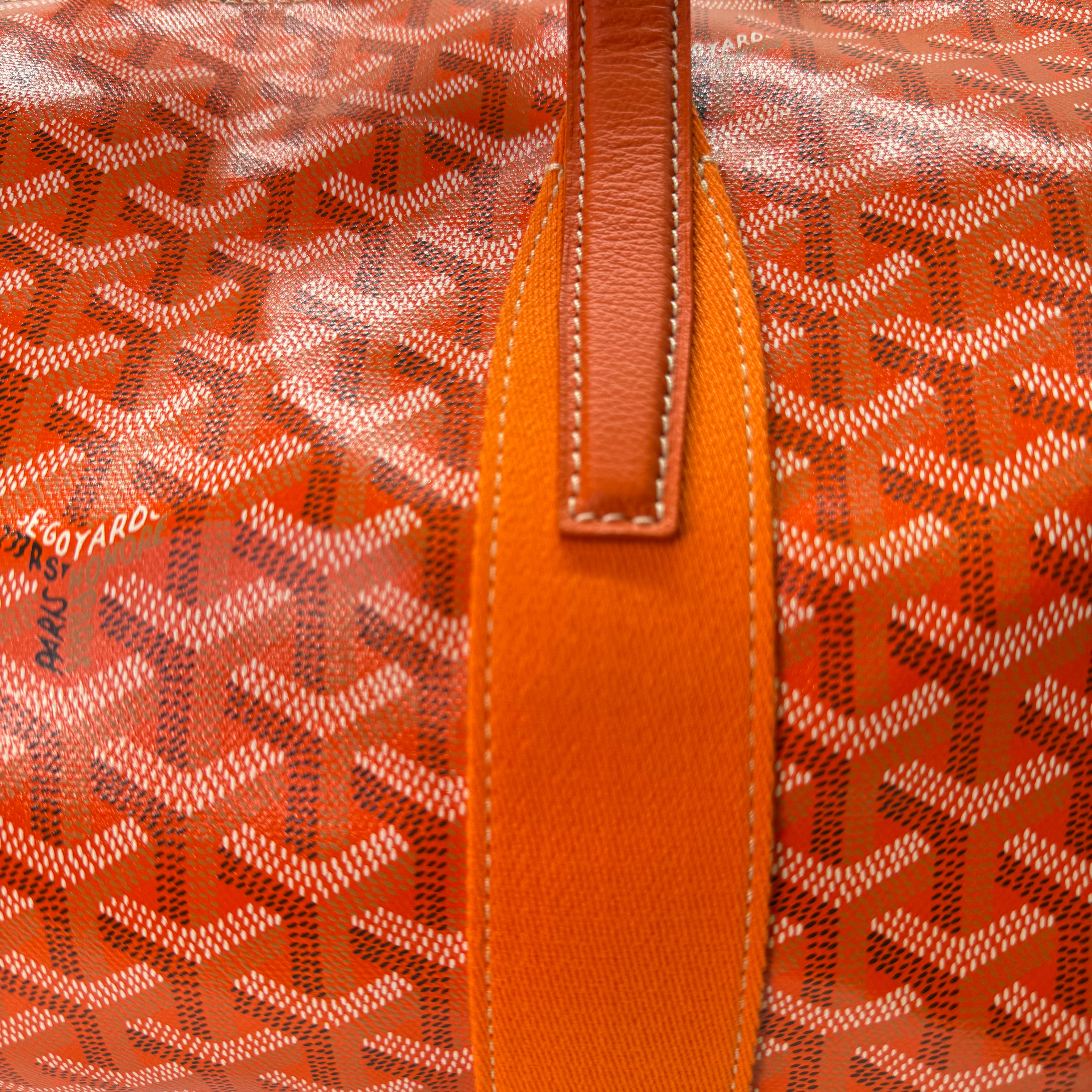 Goyard Orange Barrel 40 Sports Bag