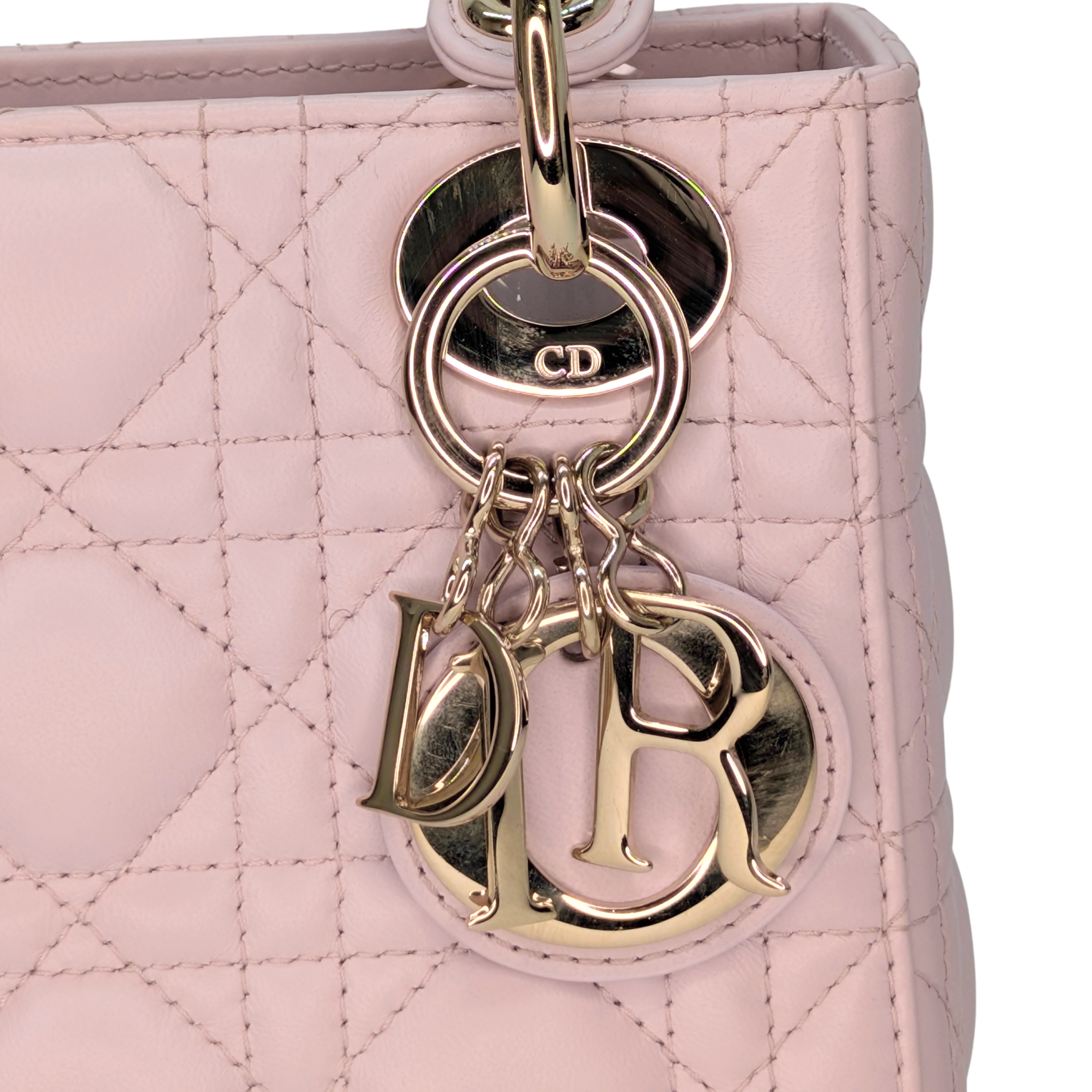 Dior Lady DIor Mini Cannage Powder Pink Bag
