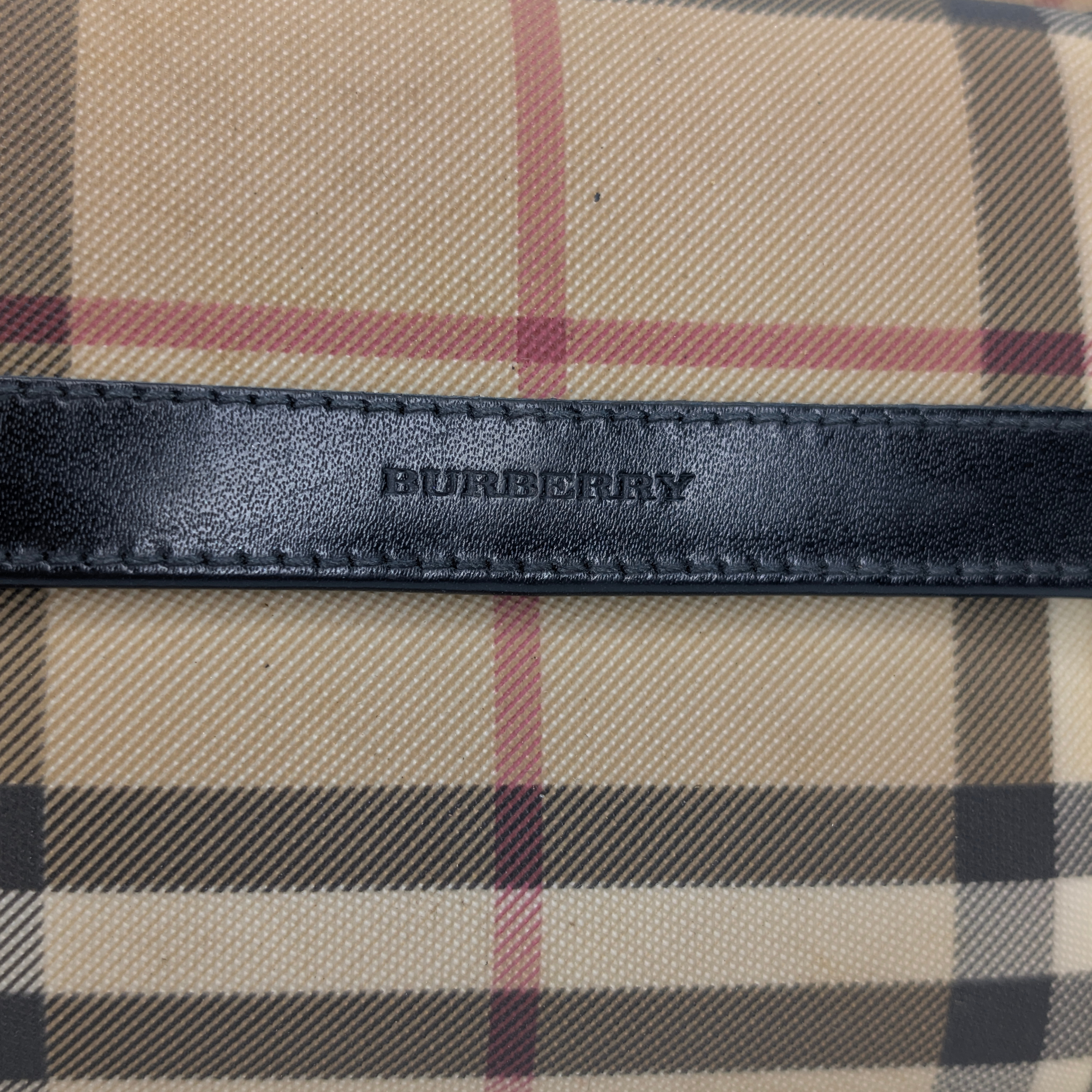 Burberry Mini Bowler Check Bag with wallet